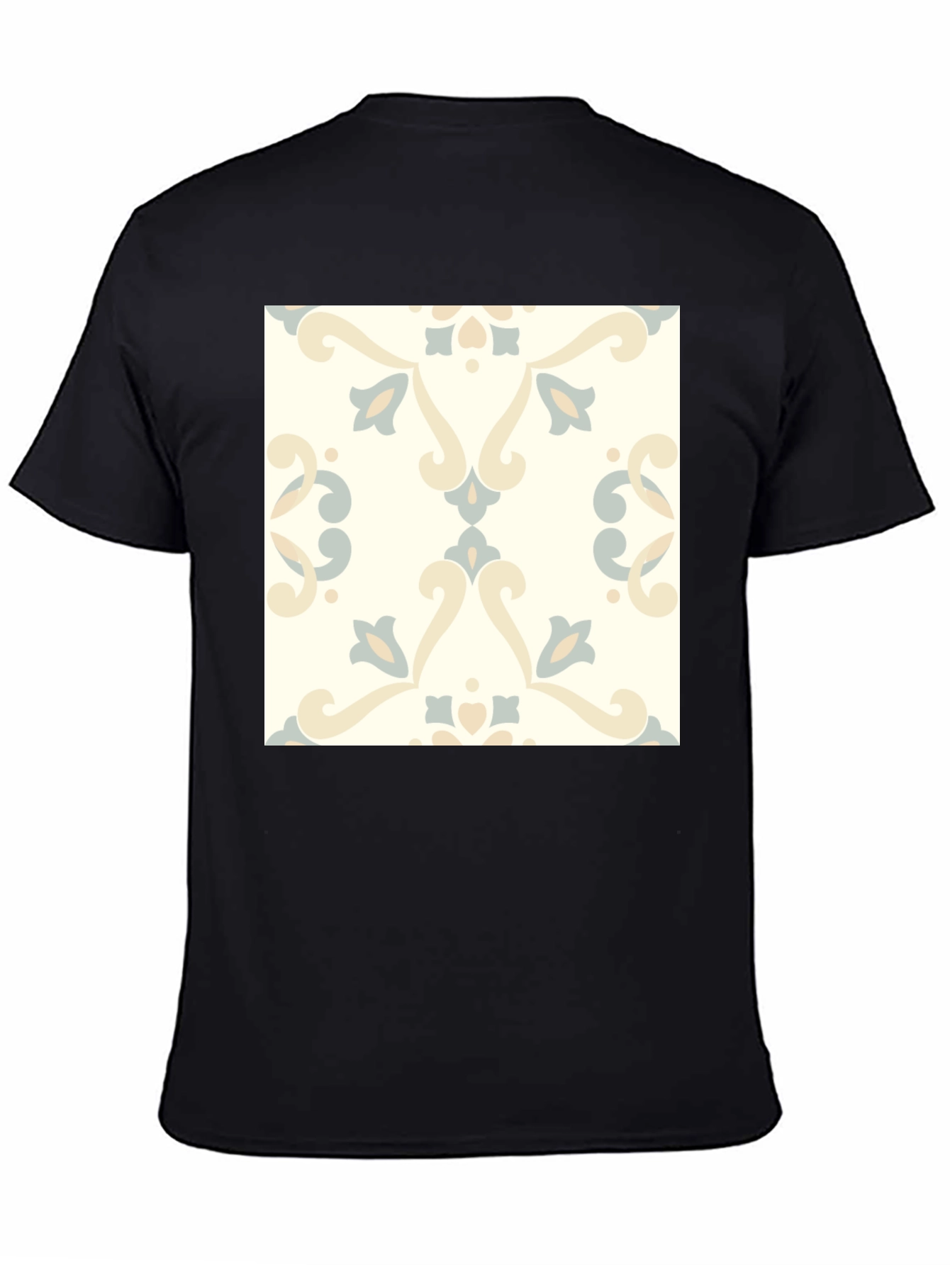 Black Patterned T-Shirt view 4
