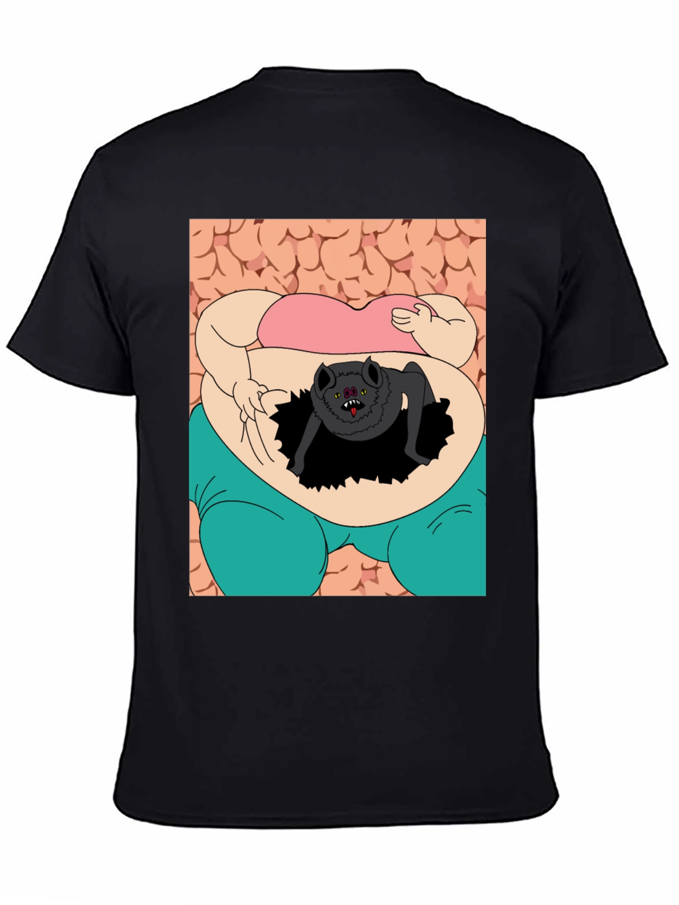 Black Cartoon Creature T-Shirt view 4