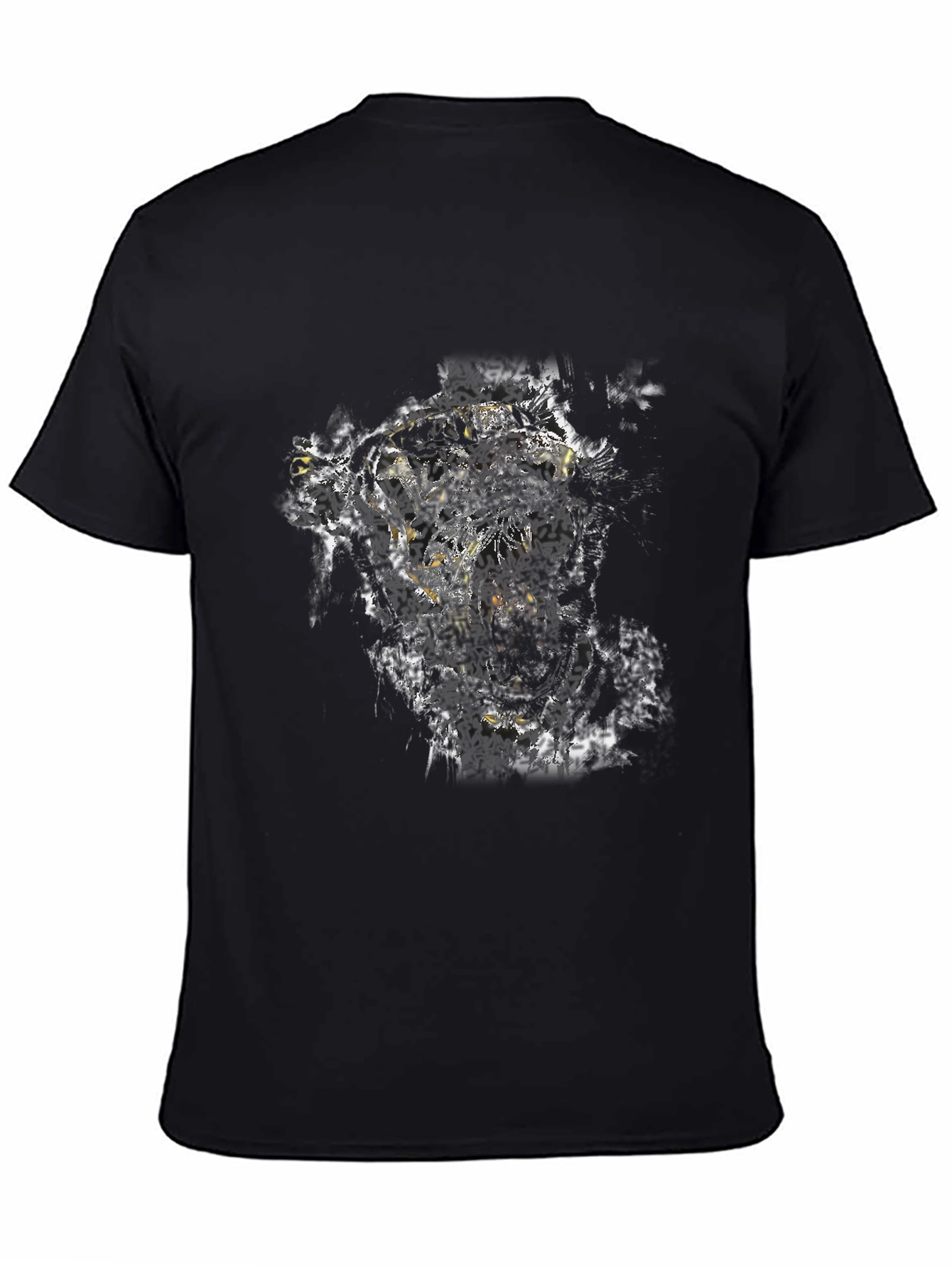 Black Tiger Graphic Black T-Shirt - Bold Animal Print Tee view 4