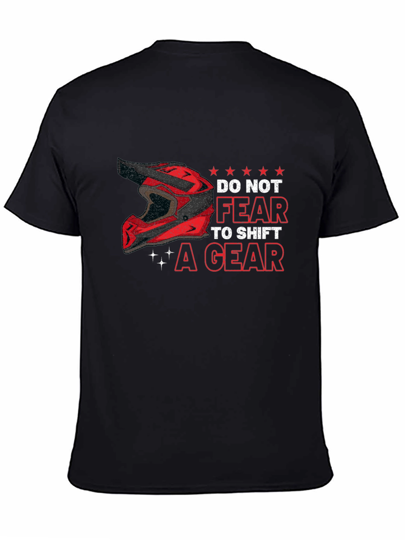 Black Do Not Fear to Shift a Gear Black T-Shirt view 4
