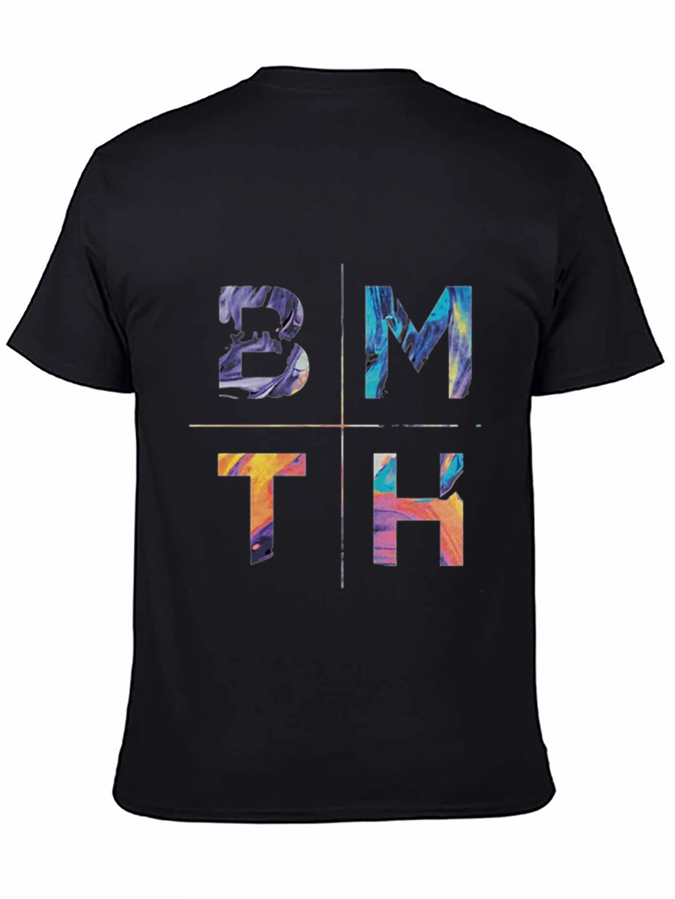 Black BMTH Colorful Graphic Tee view 4