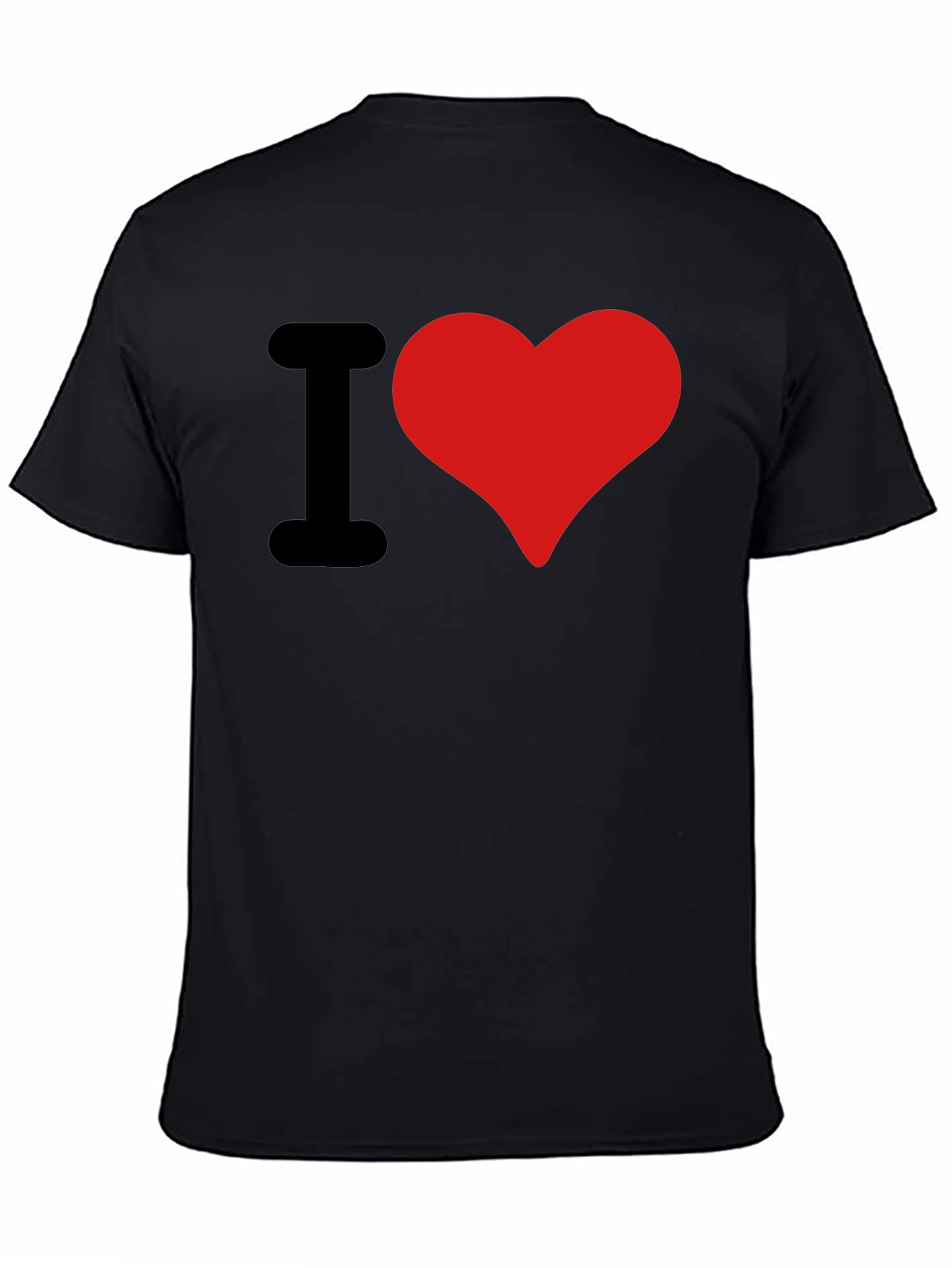 Black I Heart Graphic Tee - Bold Statement T-Shirt view 4