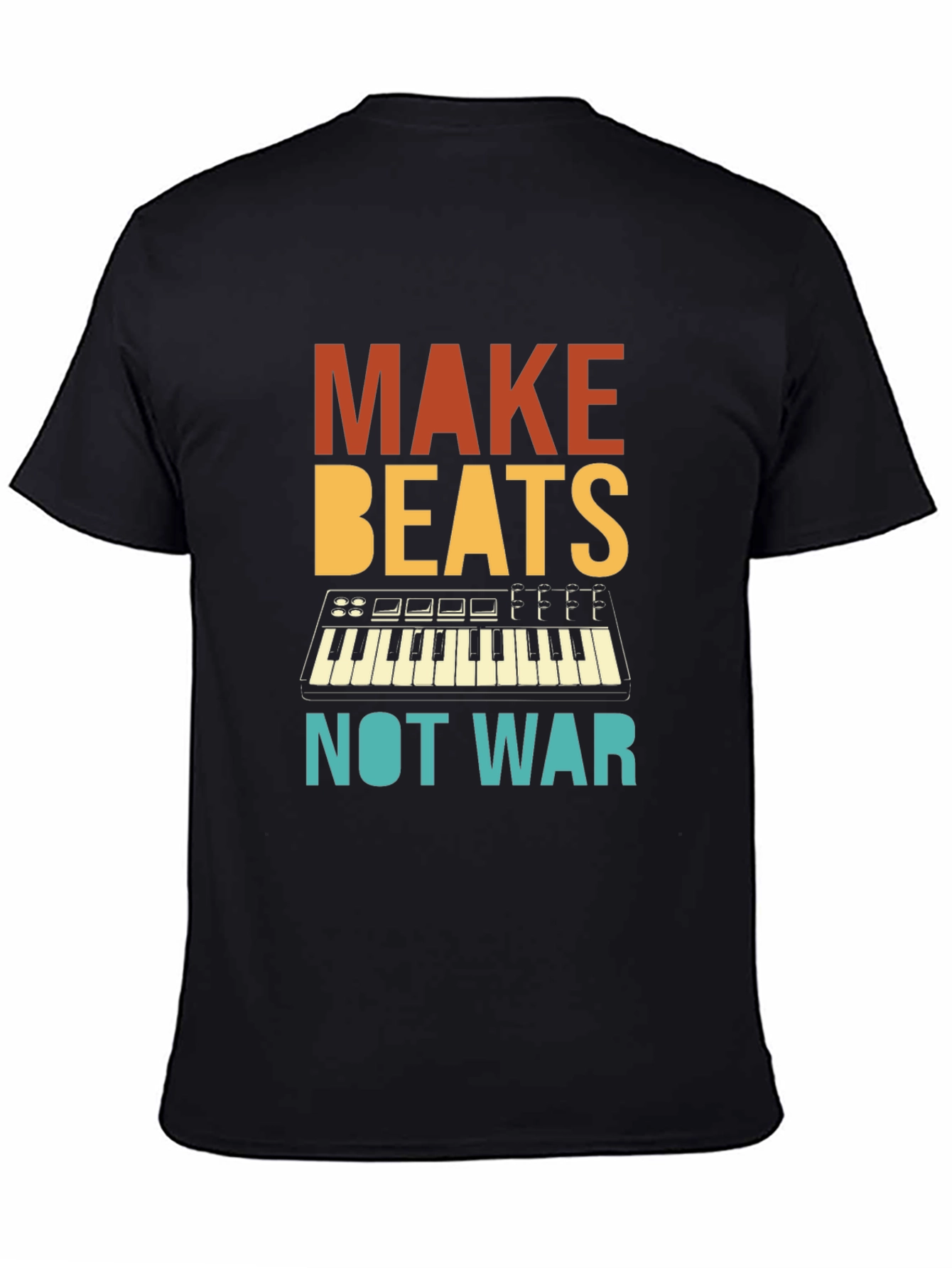 Black Make Beats Not War Graphic T-Shirt view 4