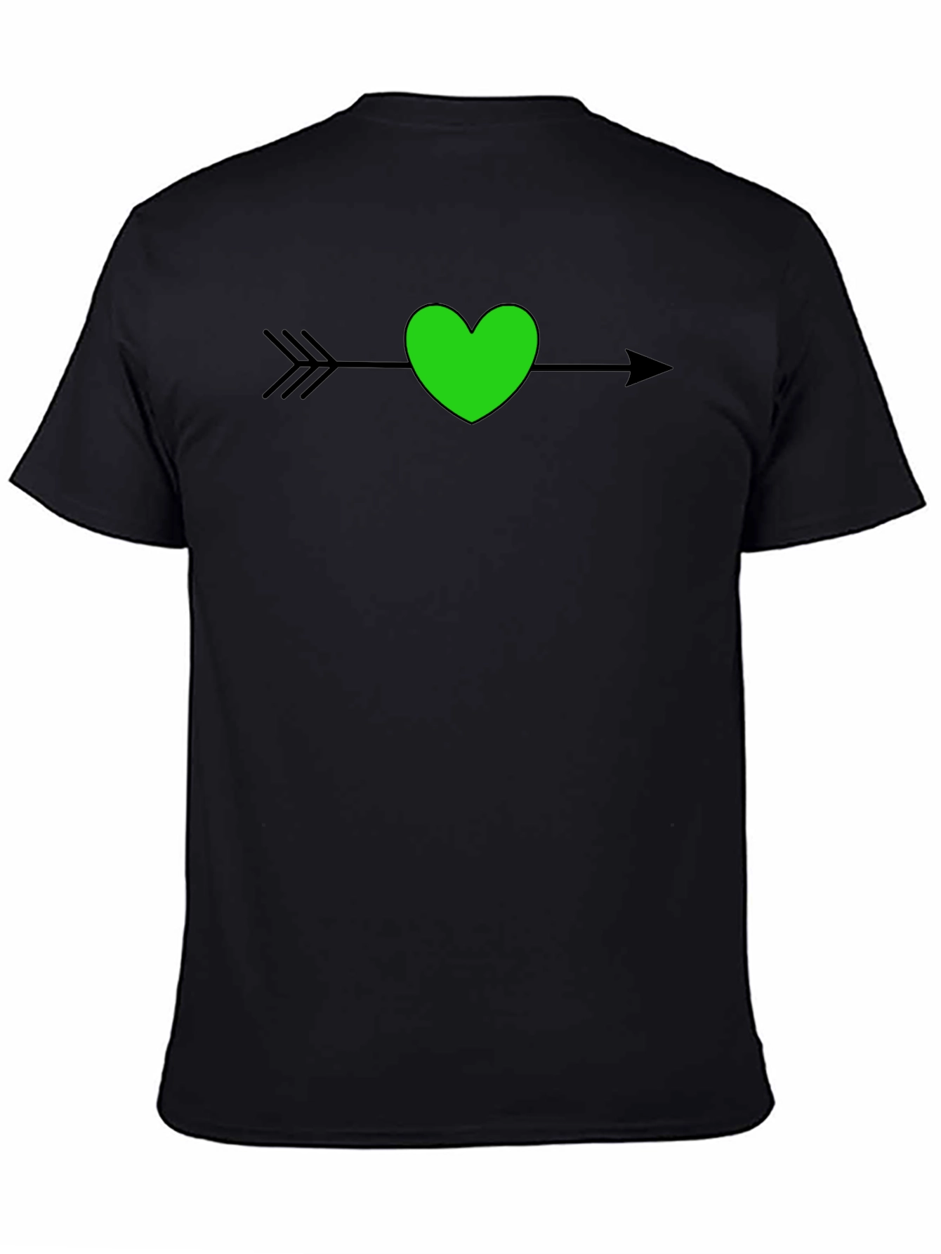 Black Heart Arrow T-Shirt - Stylish Graphic Tee view 4