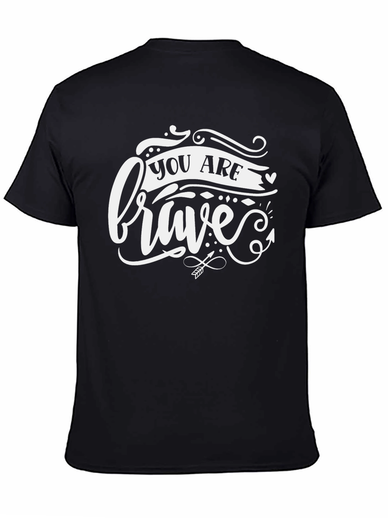 Black You Are Brave Graphic T-Shirt - Black view 4