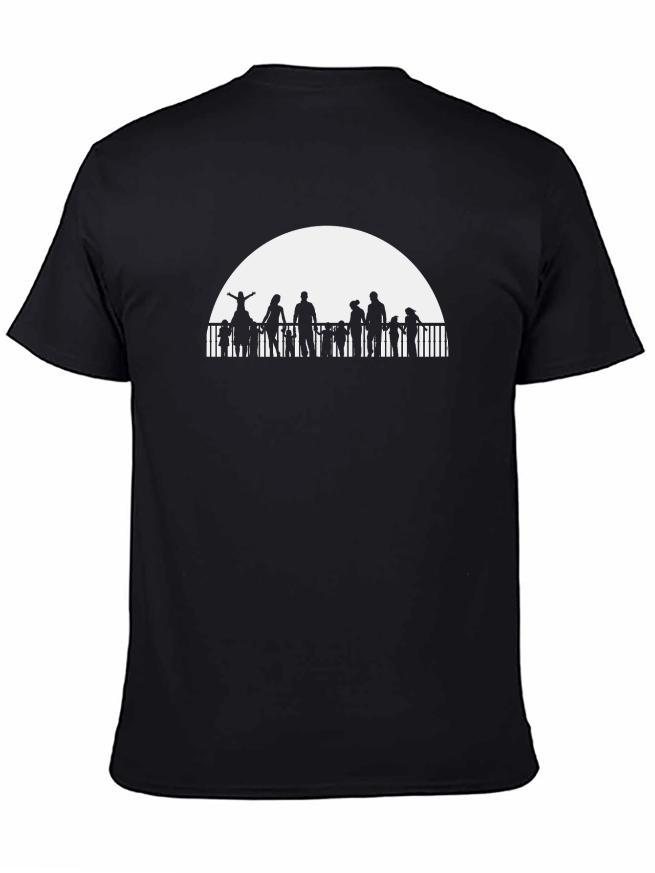 Black Family Silhouette Graphic T-Shirt view 4