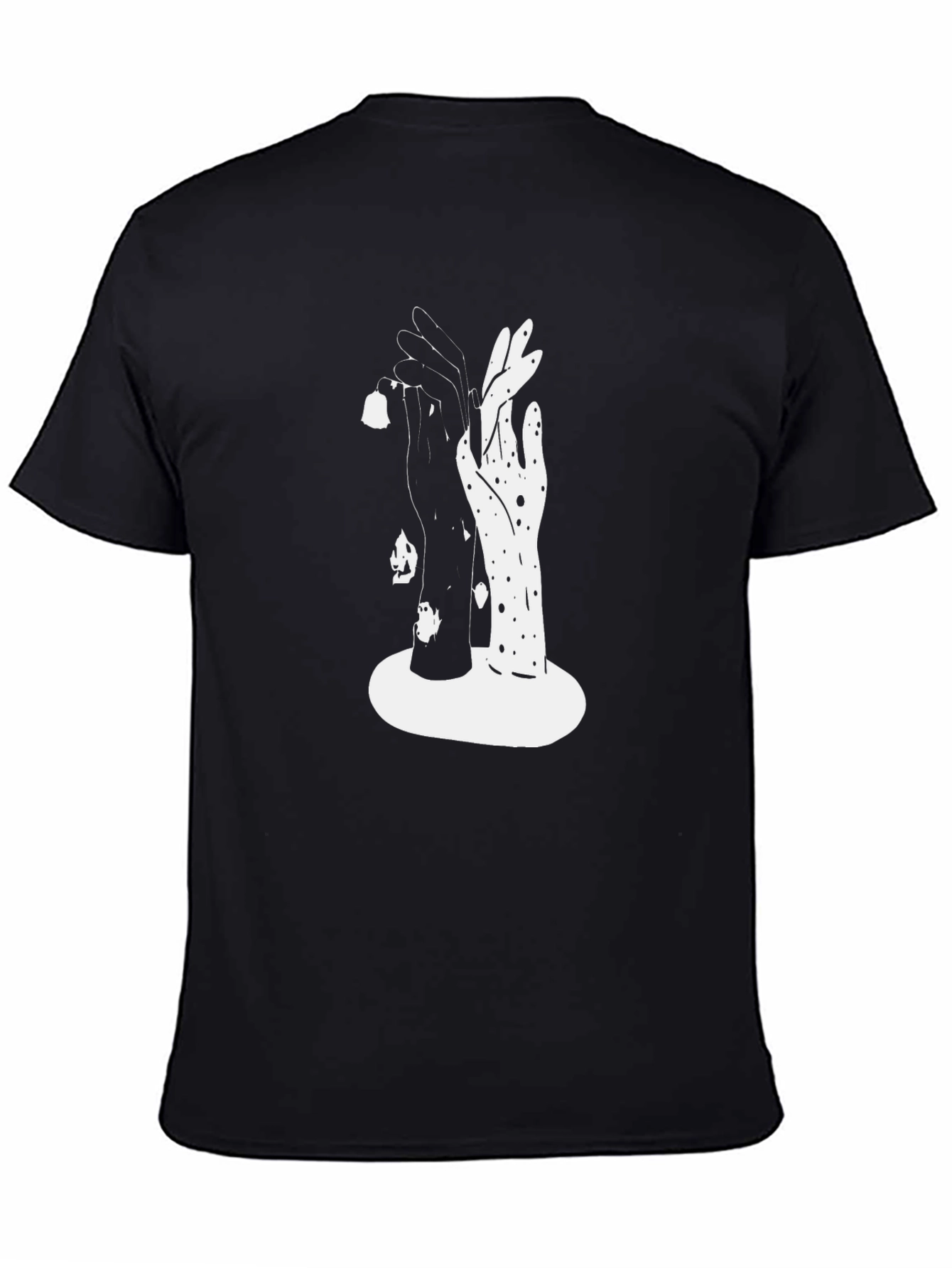 Black Yin Yang Hands Graphic Tee - Unisex view 4