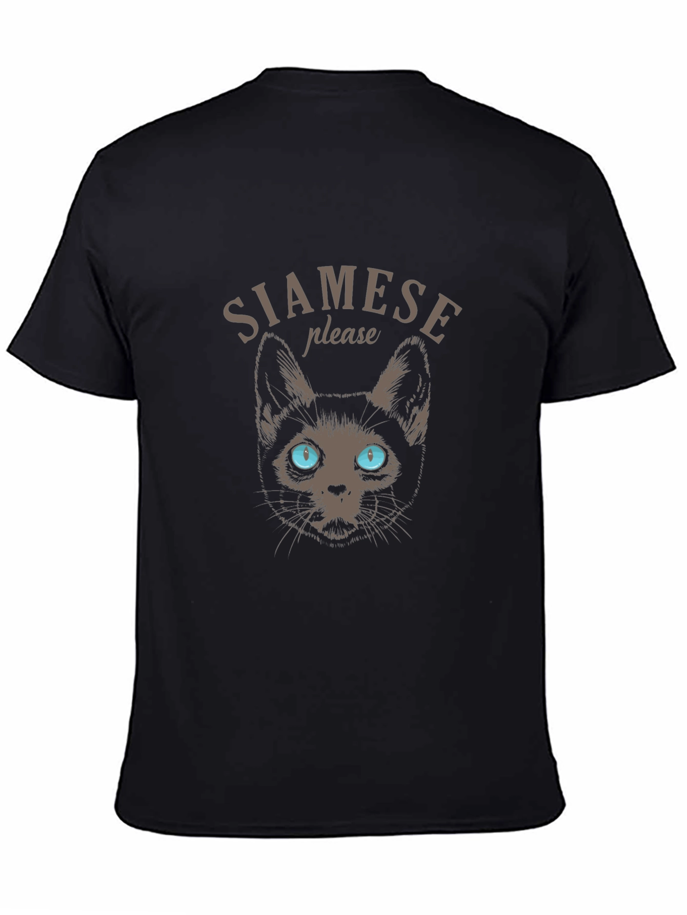 Black Siamese Cat Graphic Tee - Soft Cotton Blend view 4