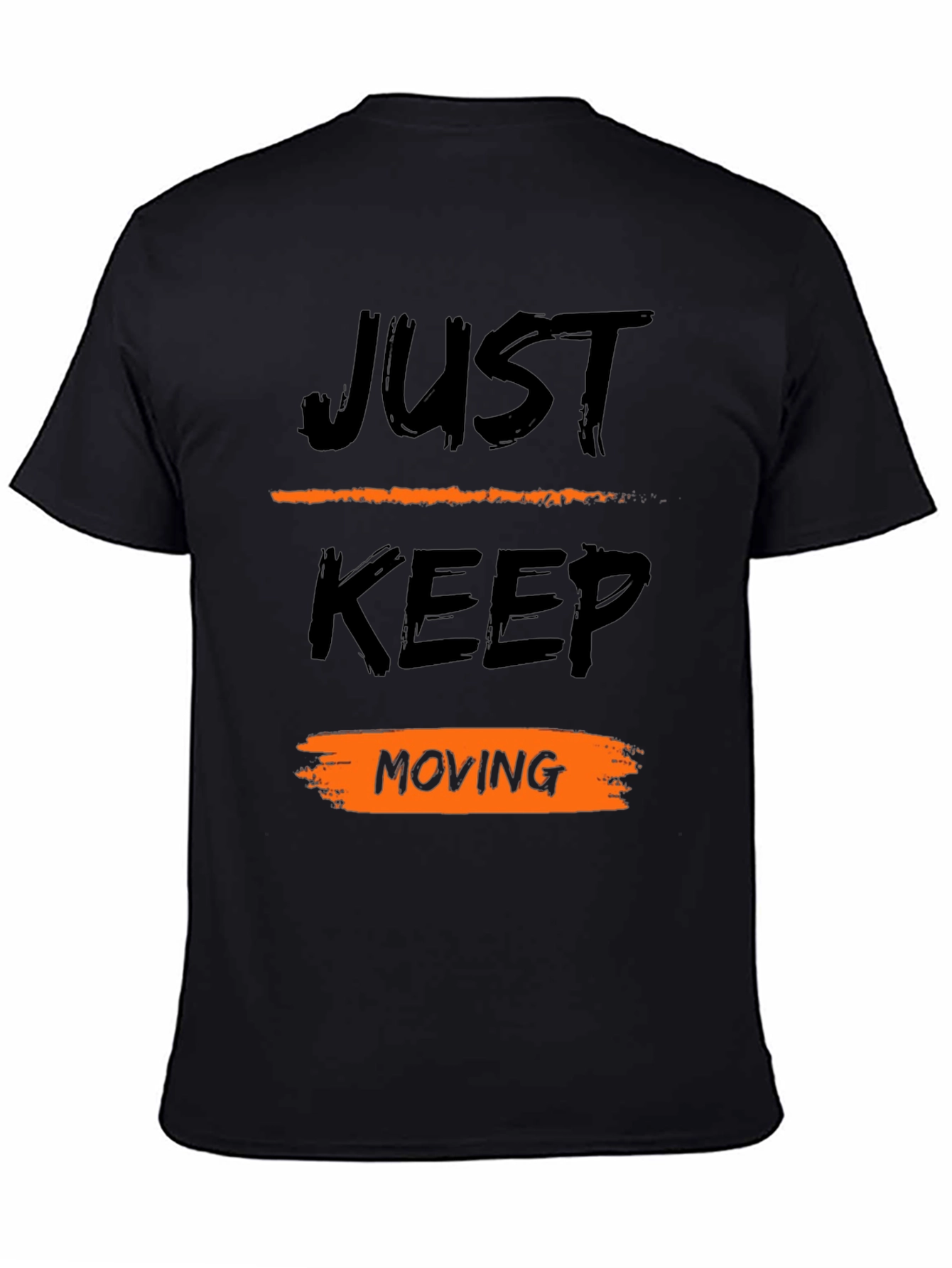 Black Just Keep Moving Black T-Shirt view 4