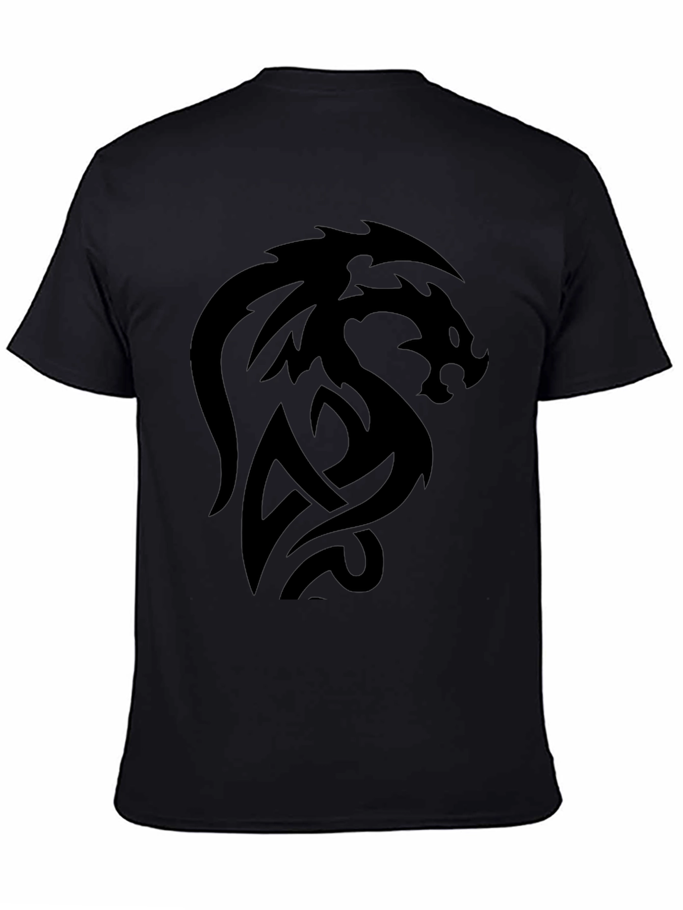 Black Dragon Graphic Black T-Shirt - Men's Short Sleeve view 4