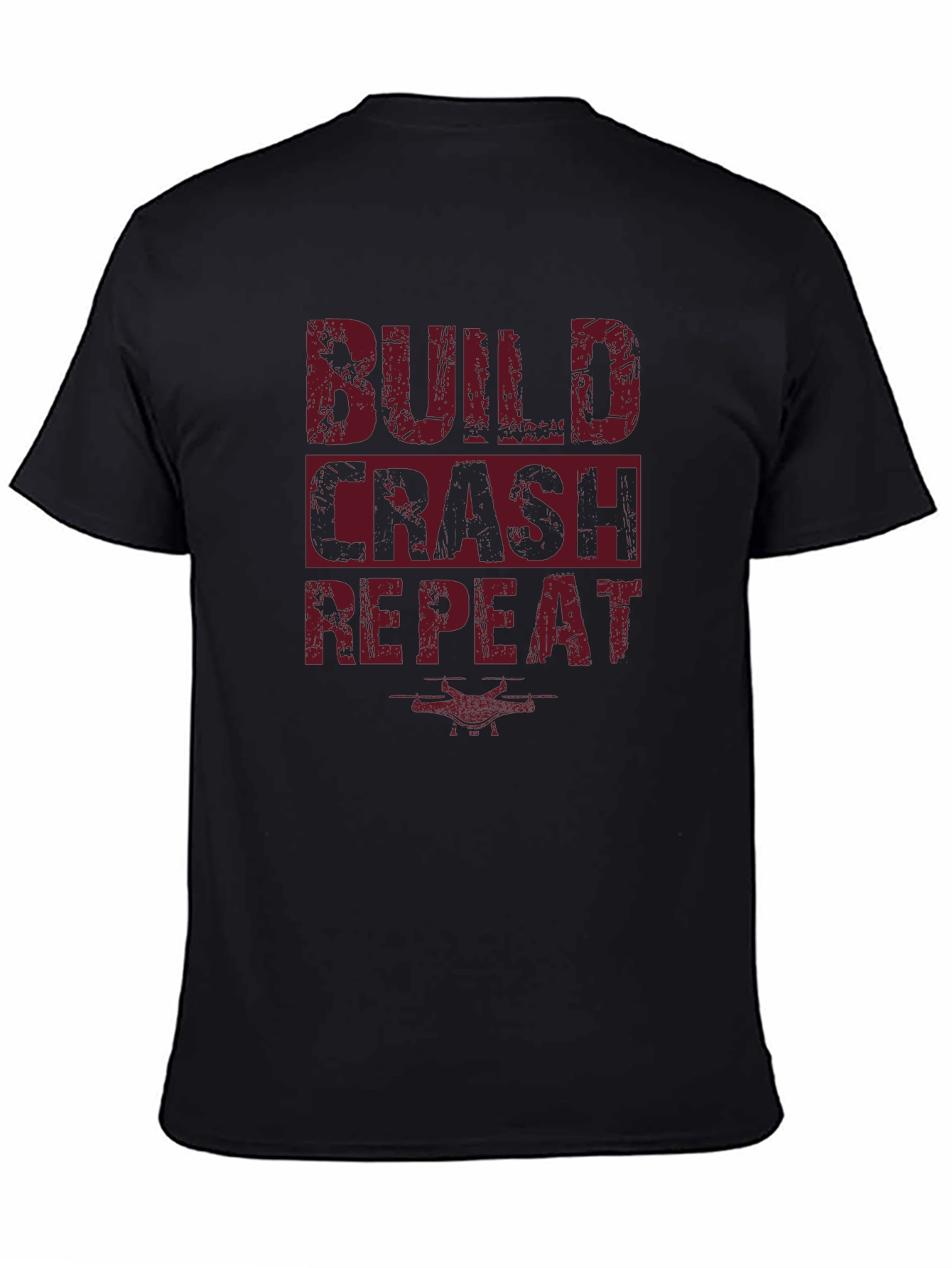 Black Build Crash Repeat Graphic T-Shirt view 4