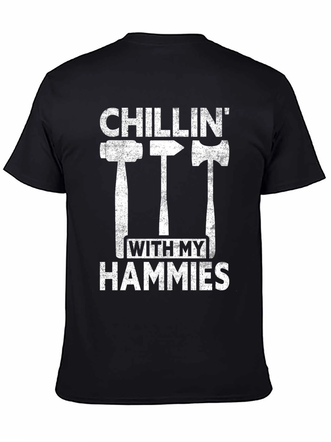 Black Chillin' With My Hammies Graphic T-Shirt view 4