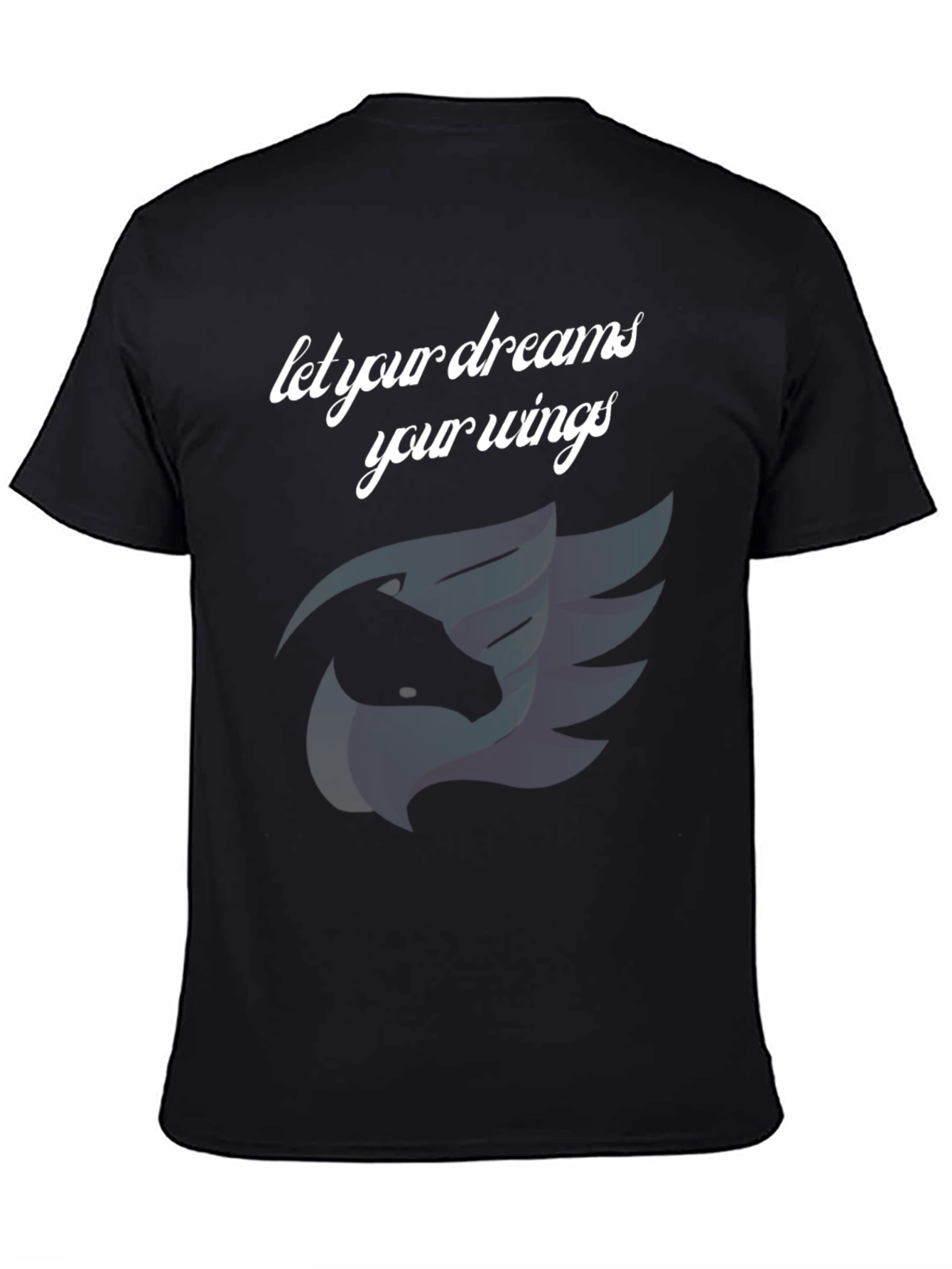 Black Dream Wings Graphic T-Shirt - Unleash Your Potential view 4