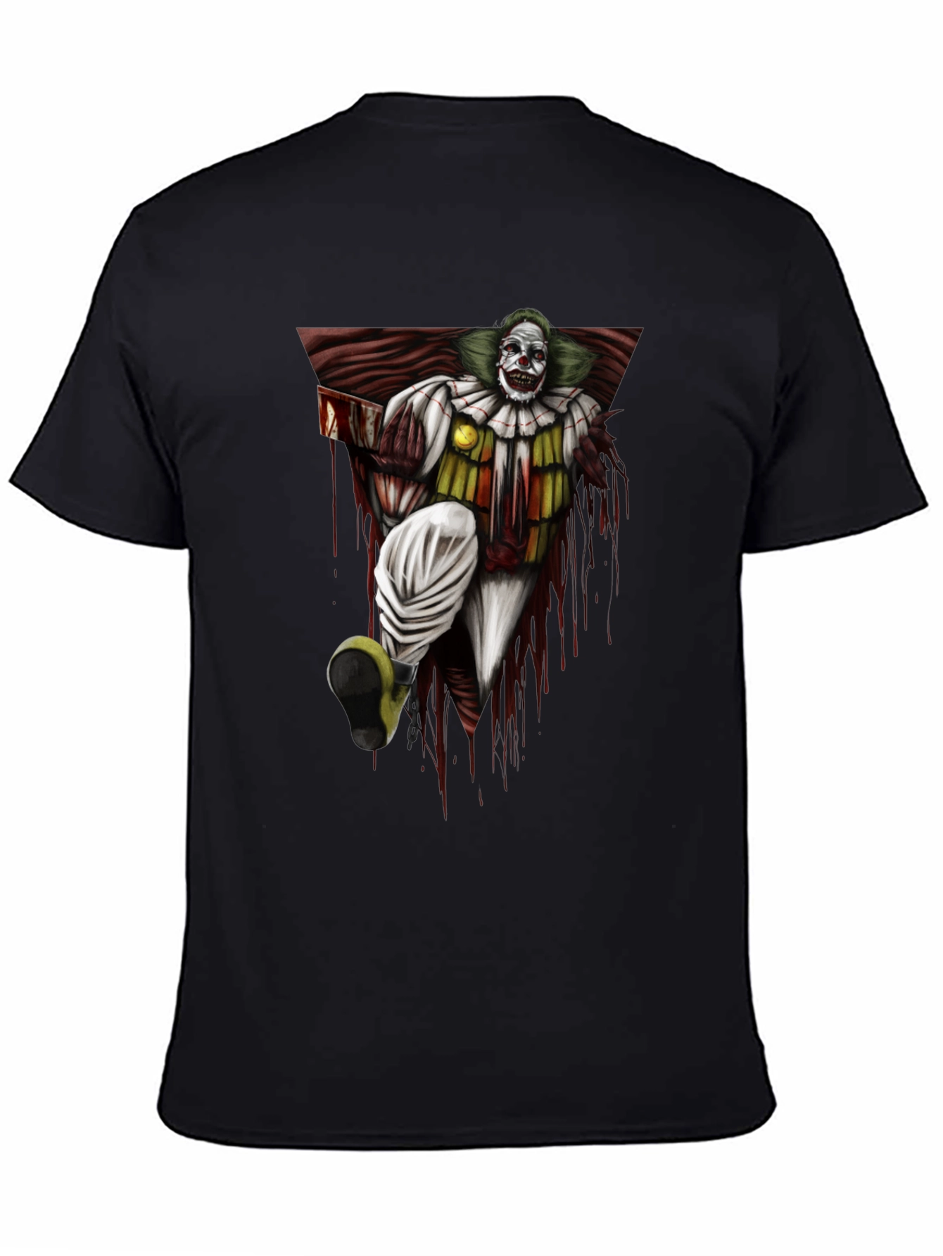 Black Killer Clown Graphic Tee - Horror T-Shirt view 4