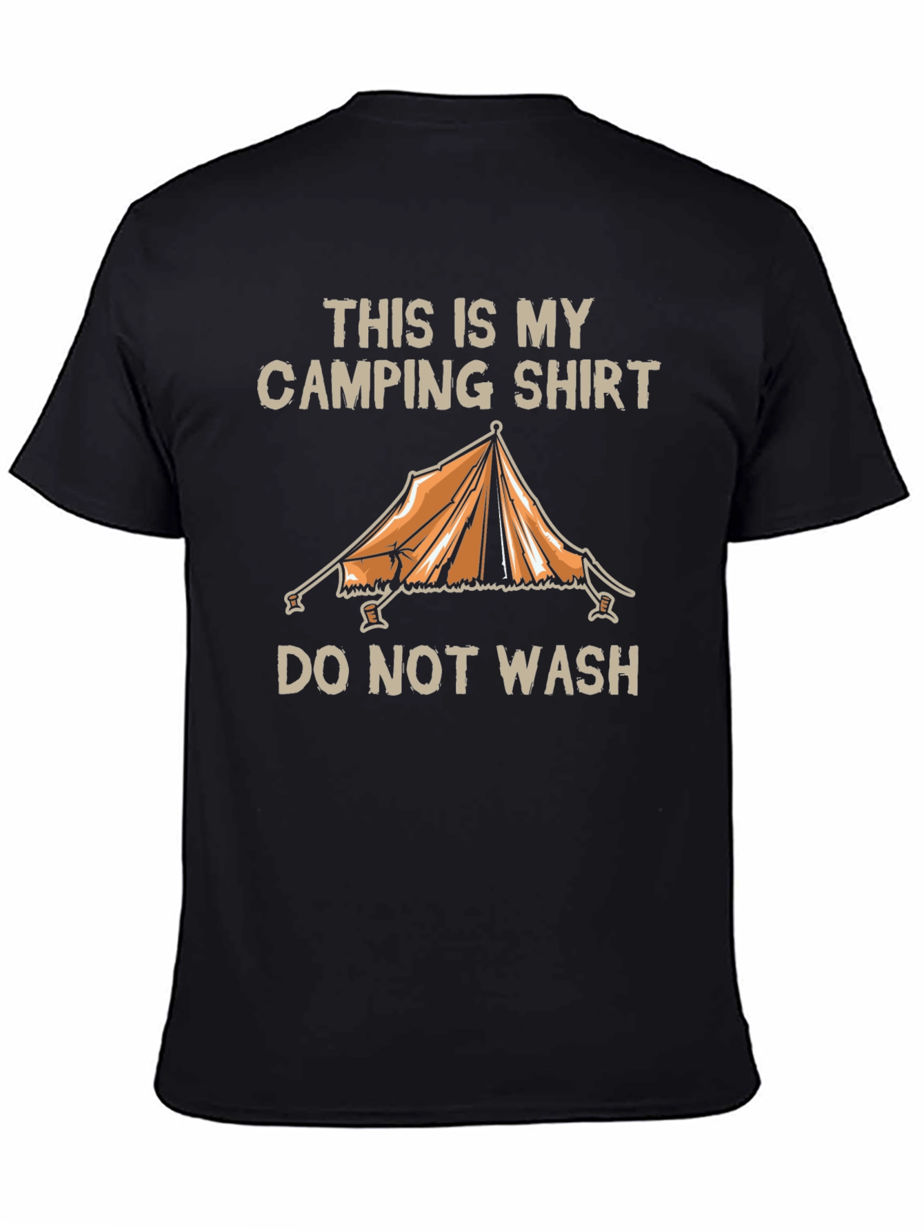 Black Camping Shirt - Funny Tent Design view 4