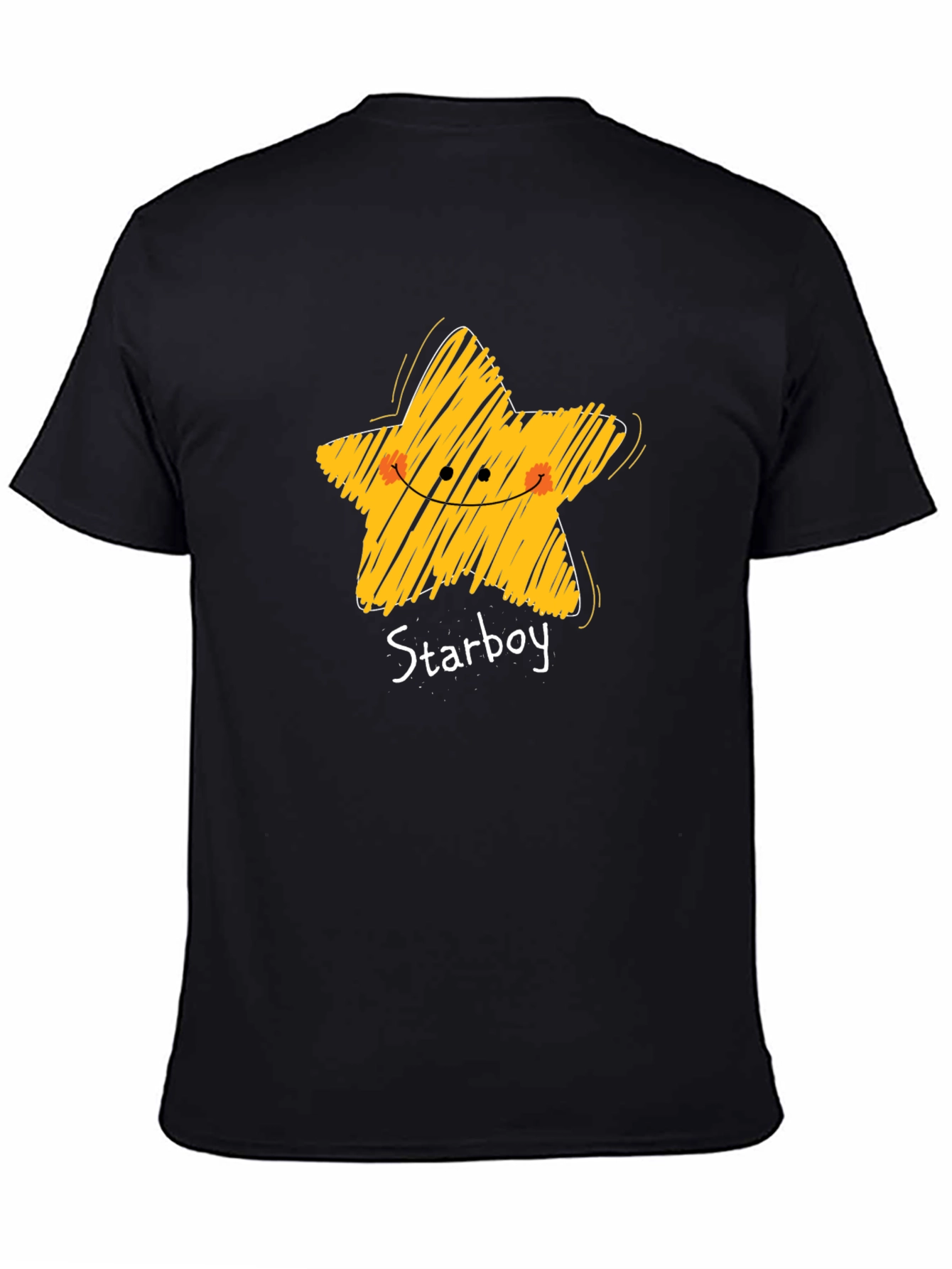 Black Starboy Graphic Tee - Casual Black T-Shirt view 4