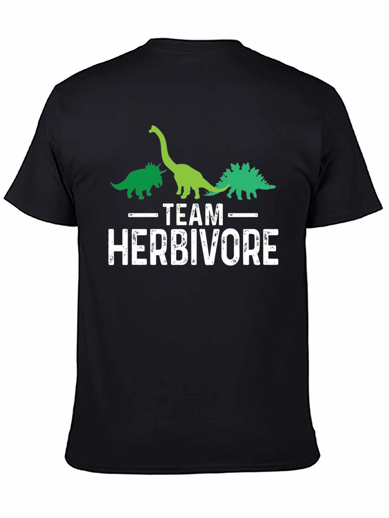 Black Team Herbivore Dinosaur T-Shirt view 4