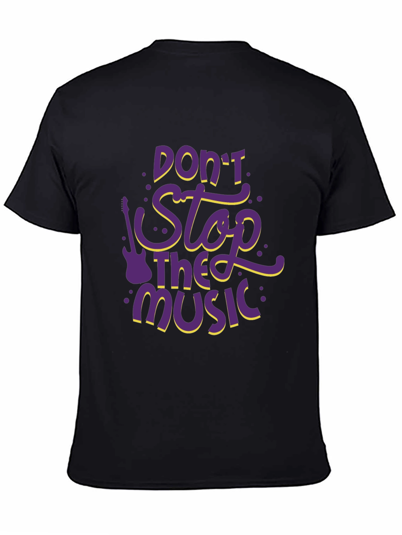 Black Don't Stop the Music Graphic T-Shirt view 4