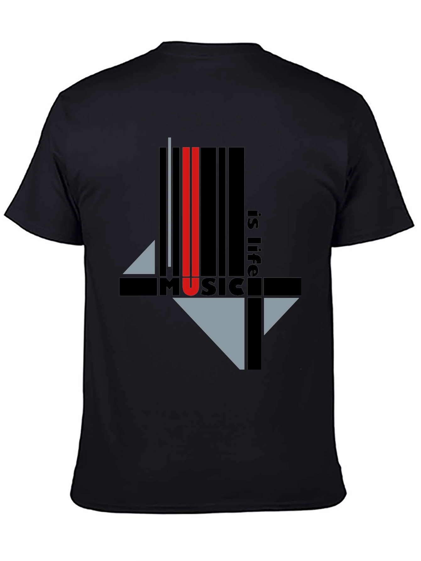 Black Music is Life Graphic Tee - Black view 4