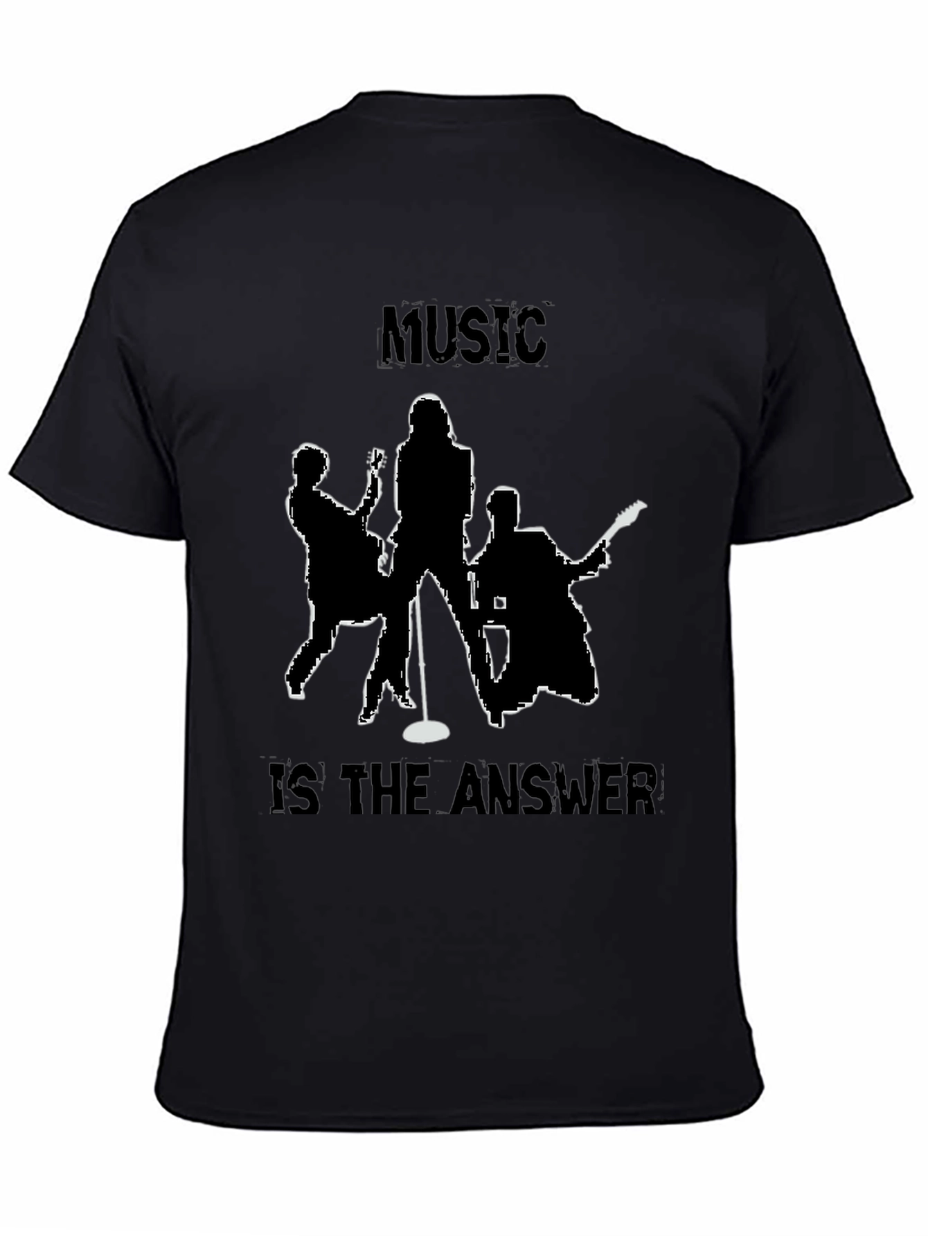 Black Music is the Answer Tee - Band Silhouette T-Shirt view 4