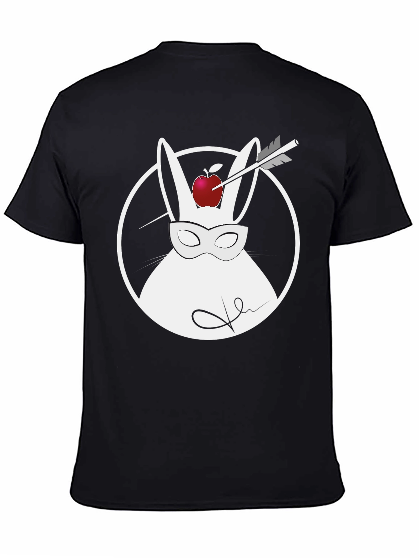 Black Rabbit Archer Graphic Tee - Black Cotton Shirt view 4