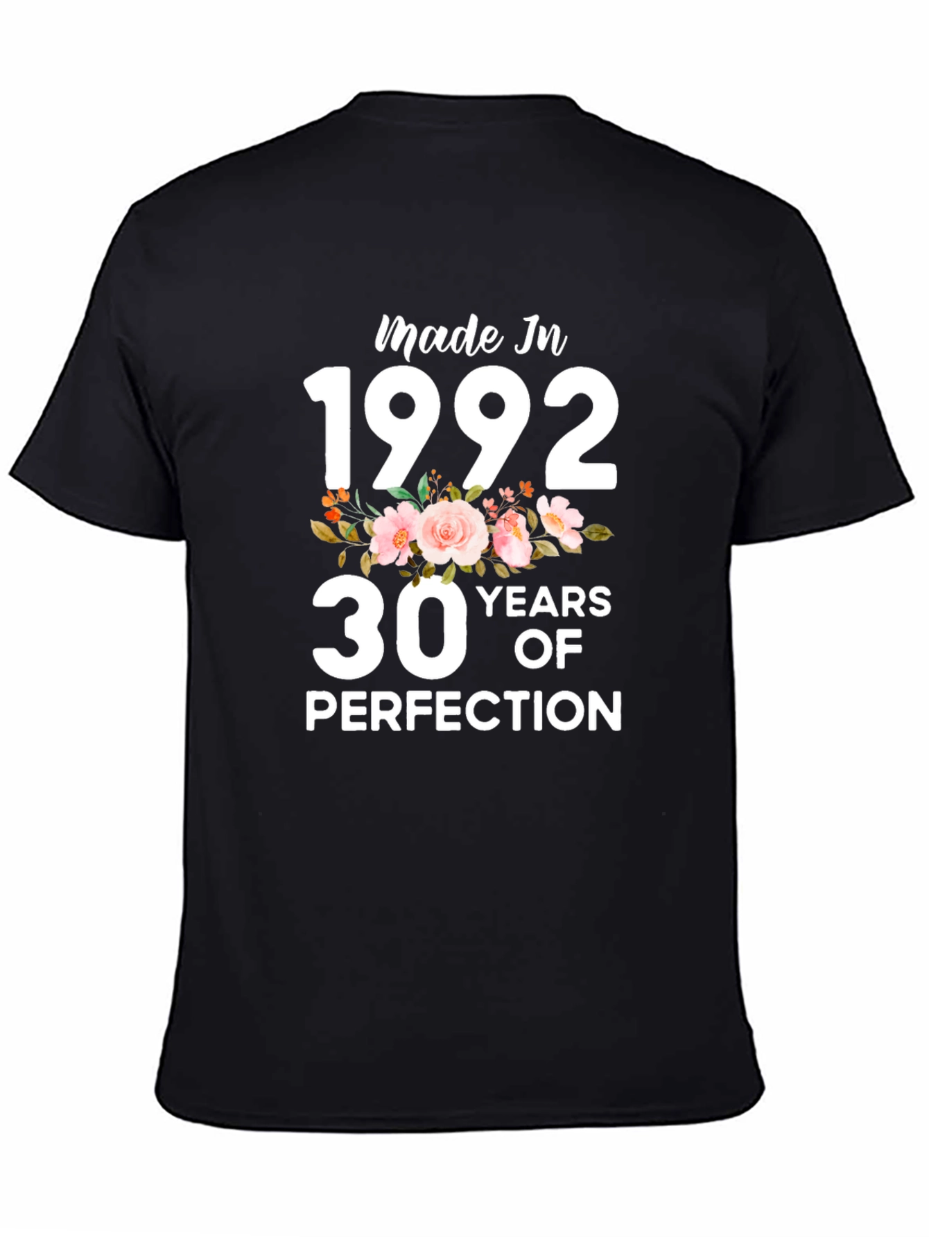Black Made In 1992 30 Years of Perfection T-Shirt view 4