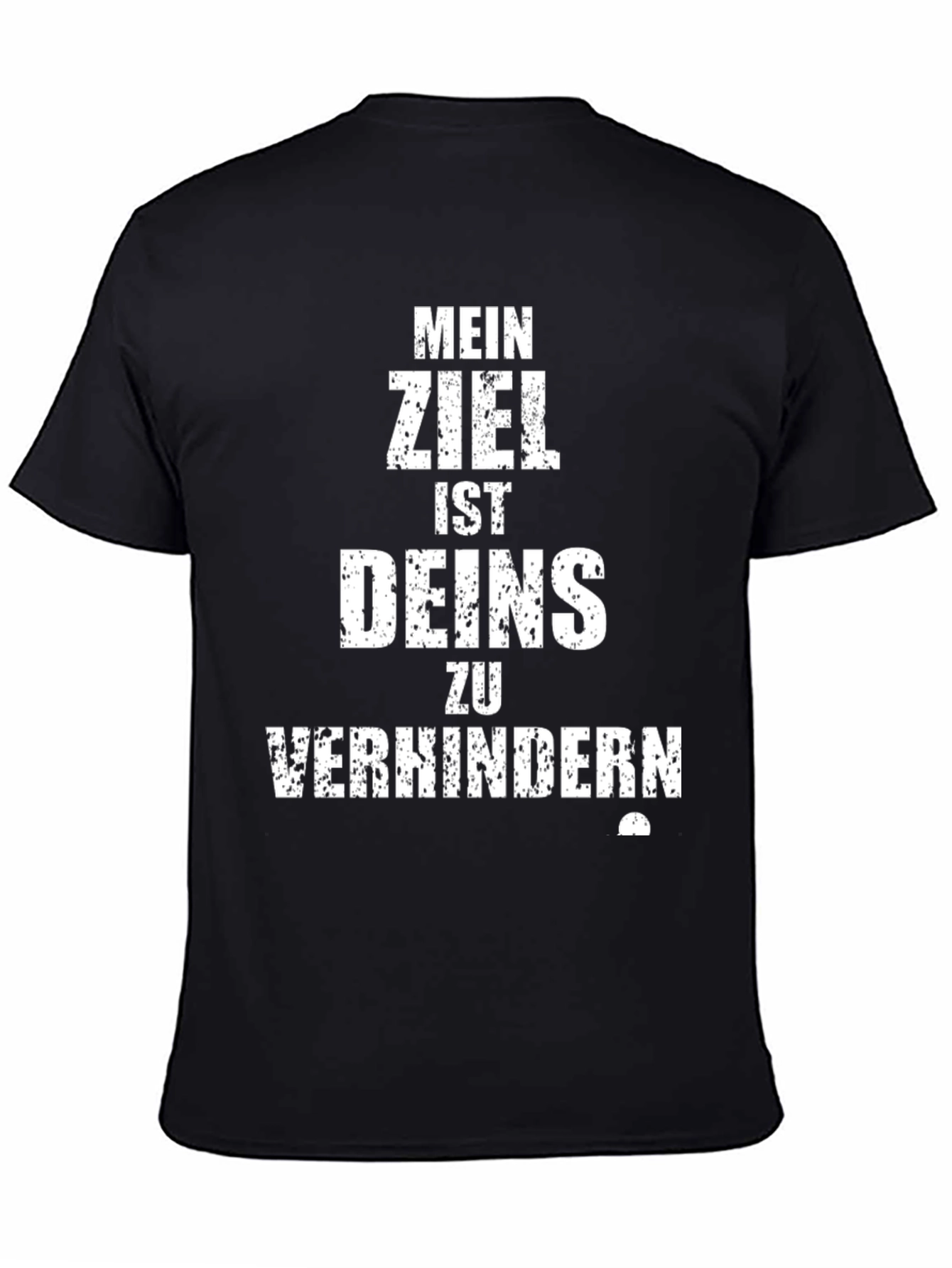 Black Men's Black T-Shirt - Funny German Saying view 4