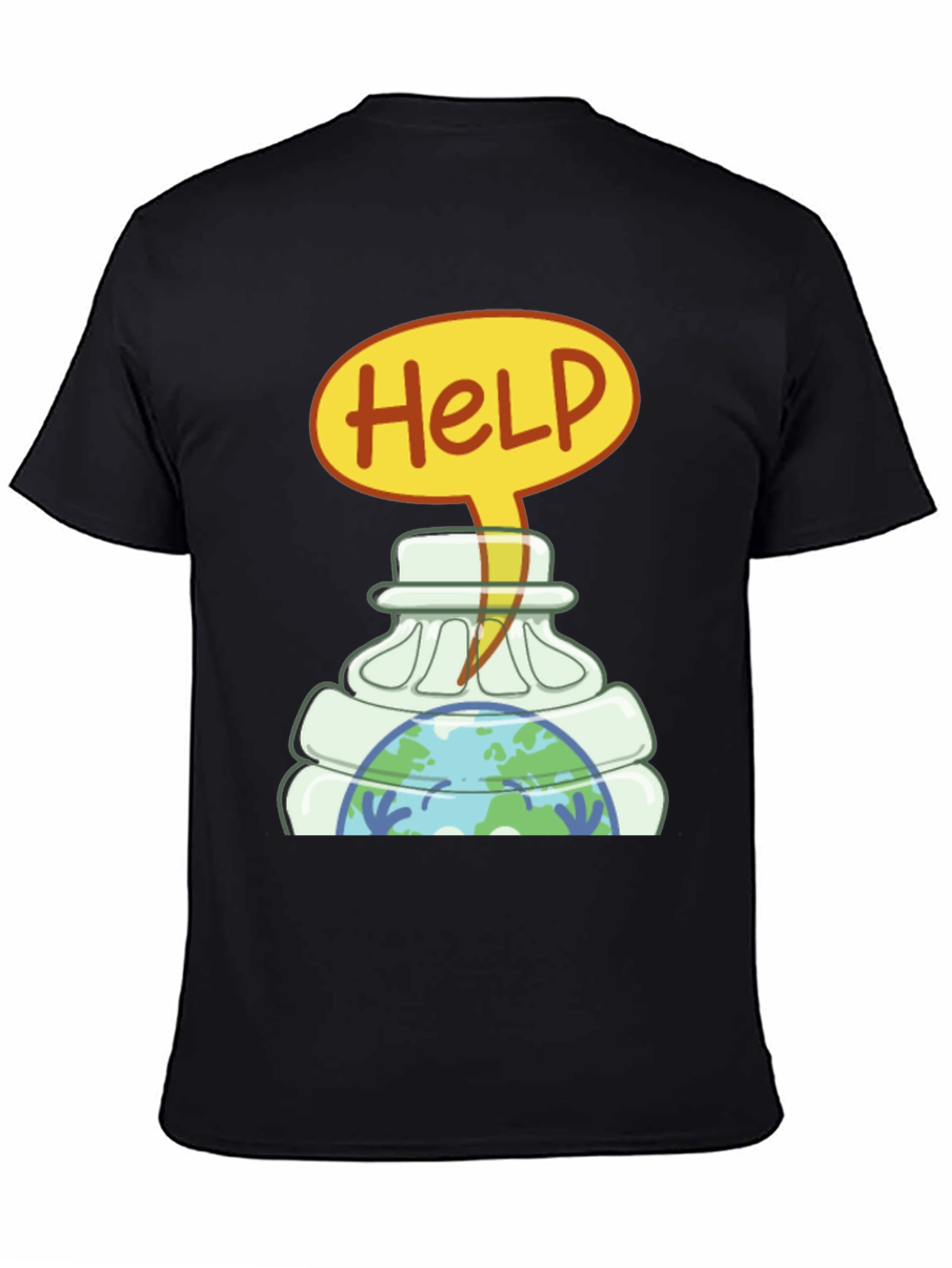 Black Earth SOS T-Shirt - Save the Planet Tee view 4