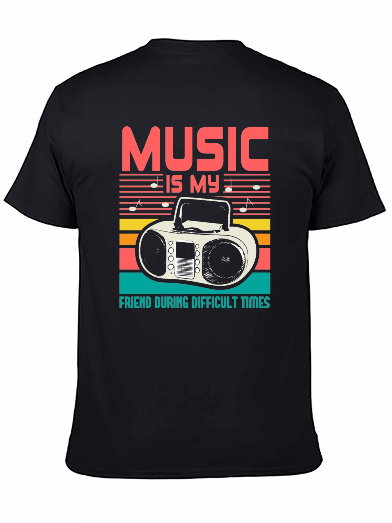 Black Music is My Friend Graphic T-Shirt view 4