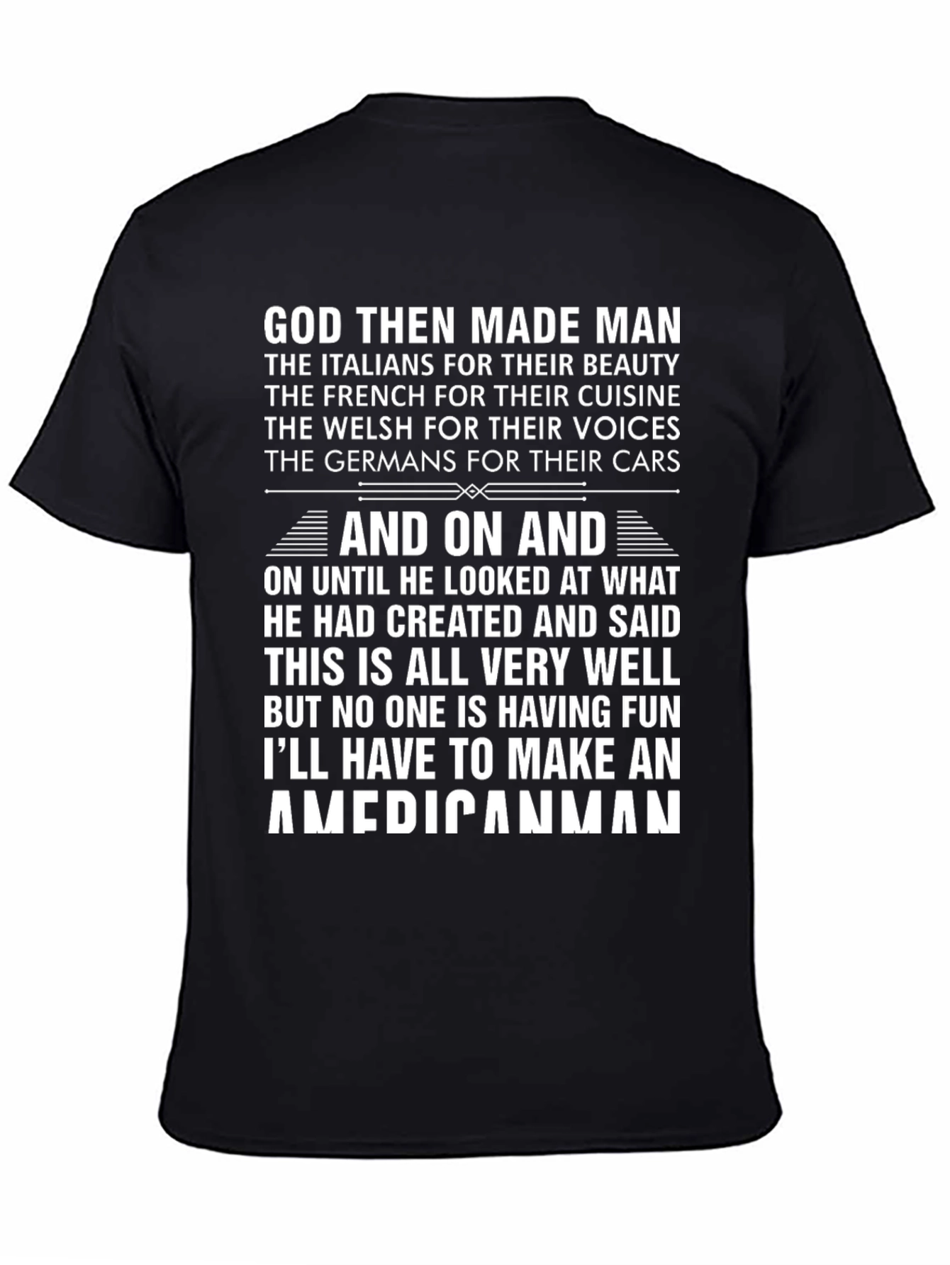 Black American Man Graphic Tee - Sarcastic Humor T-Shirt view 4