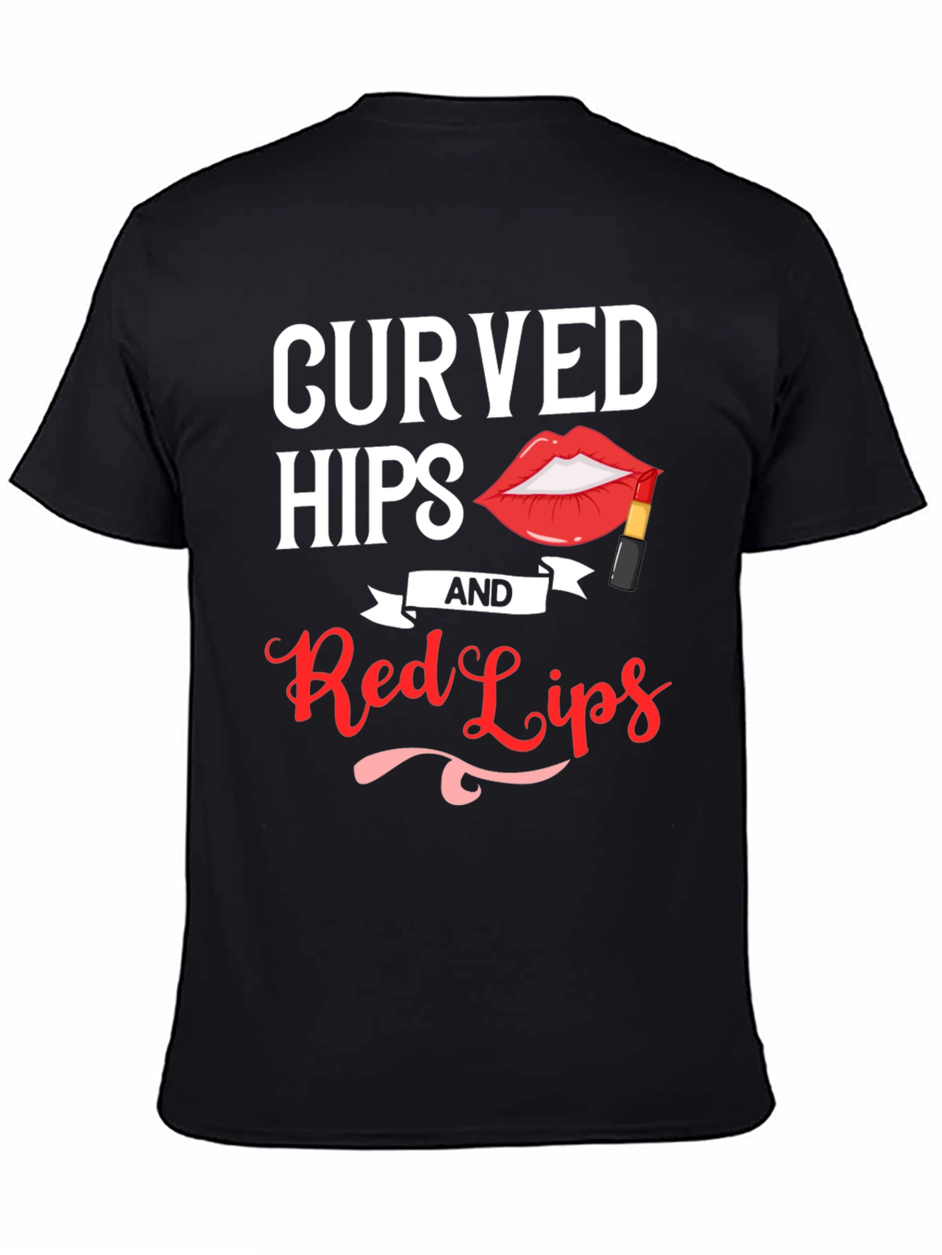 Curved Hips & Red Lips Graphic Tee - Unisex - 4