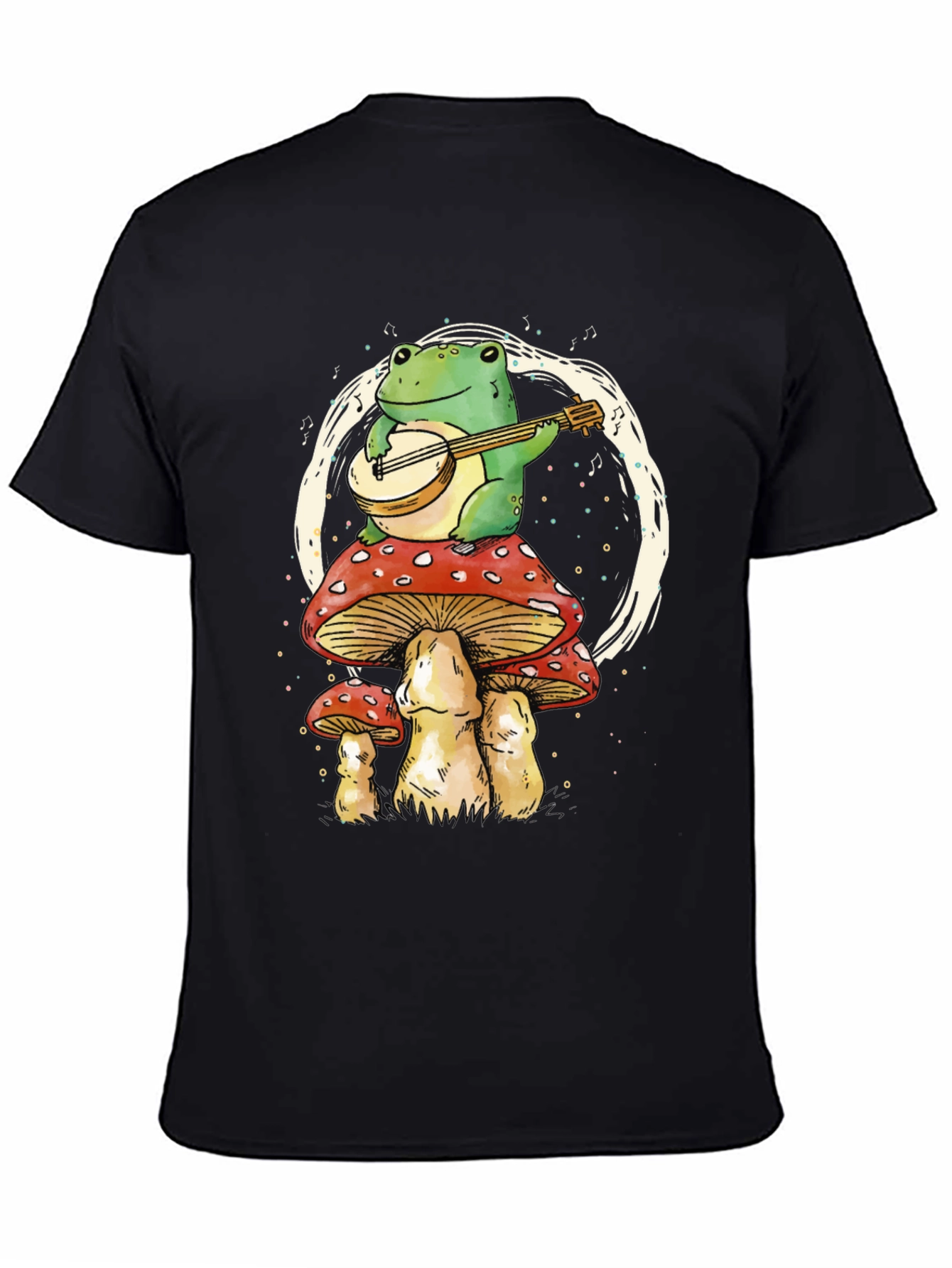 Black Frog on Mushroom T-Shirt view 4