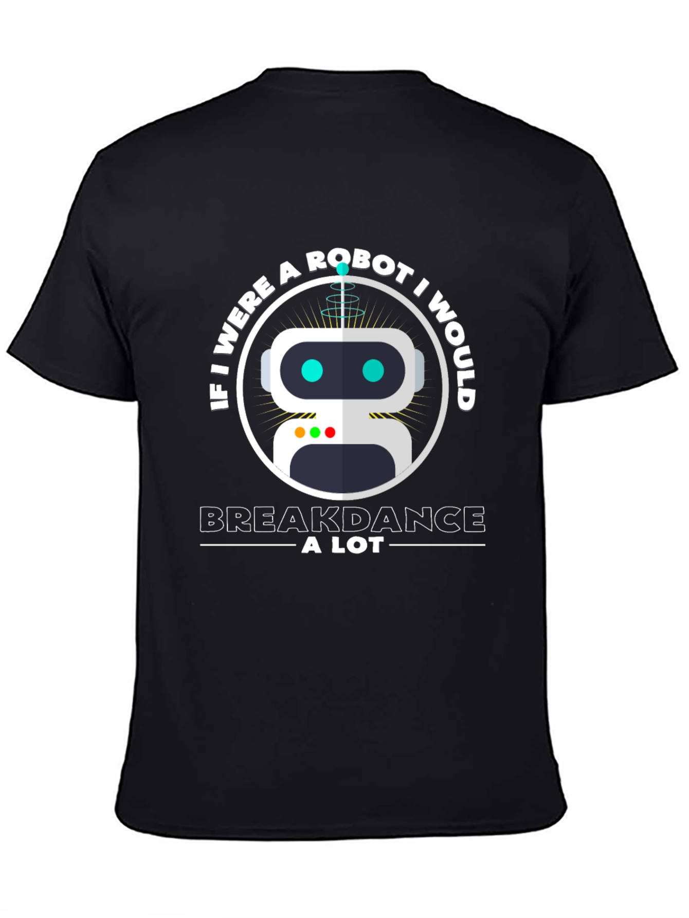 Black Robot Breakdance Graphic T-Shirt - Fun & Unique! view 4