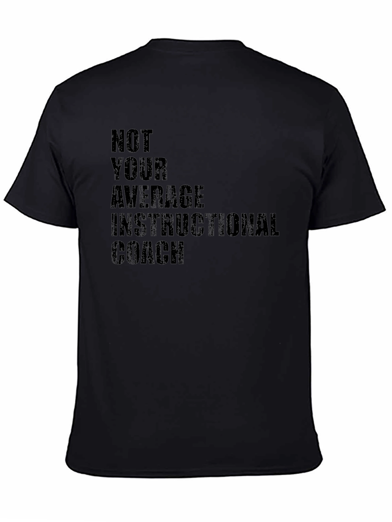 Black Instructional Coach Black T-Shirt view 4
