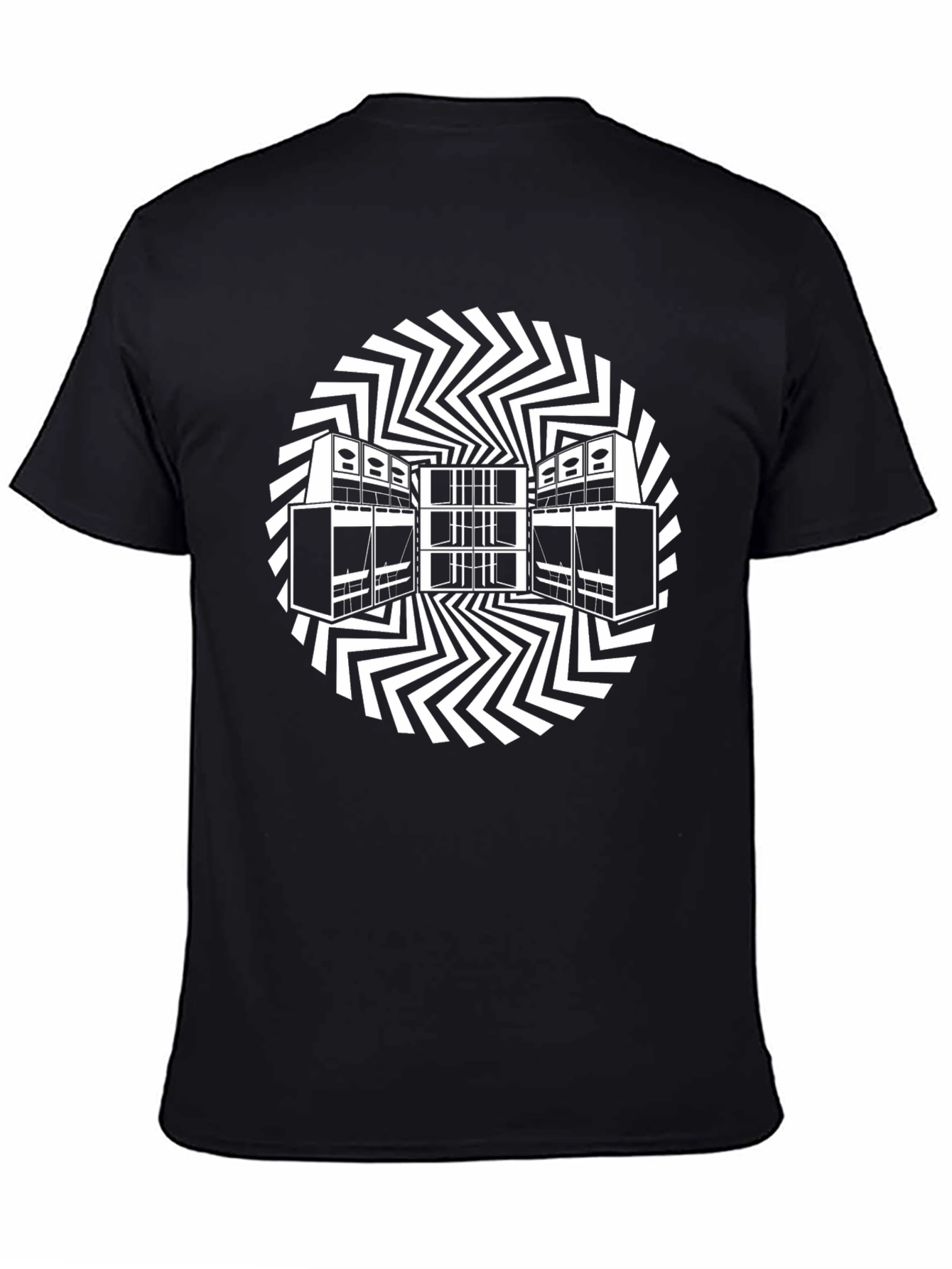 Black Sound System Illusion Black T-Shirt view 4