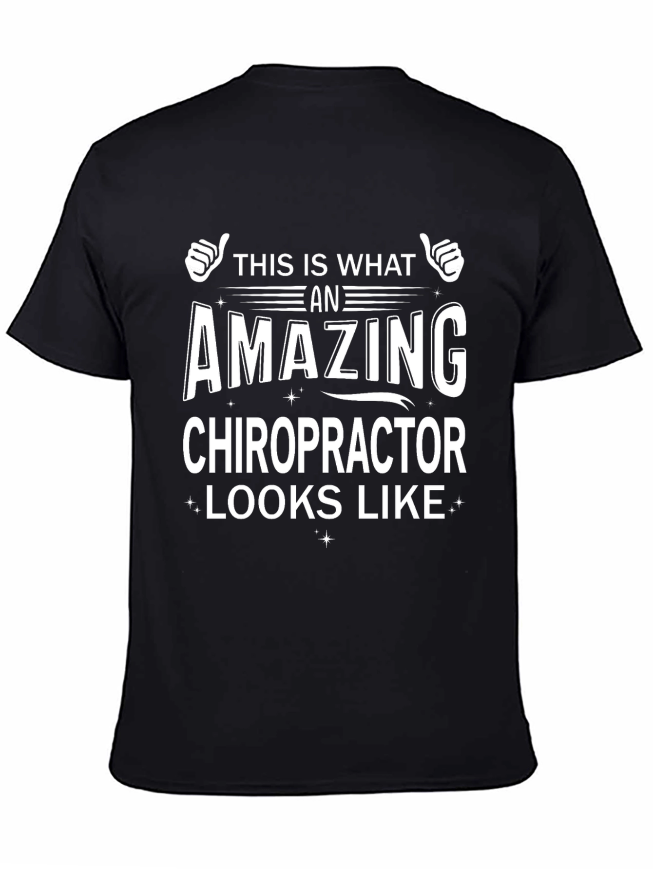 Black Amazing Chiropractor T-Shirt - Novelty Gift view 4