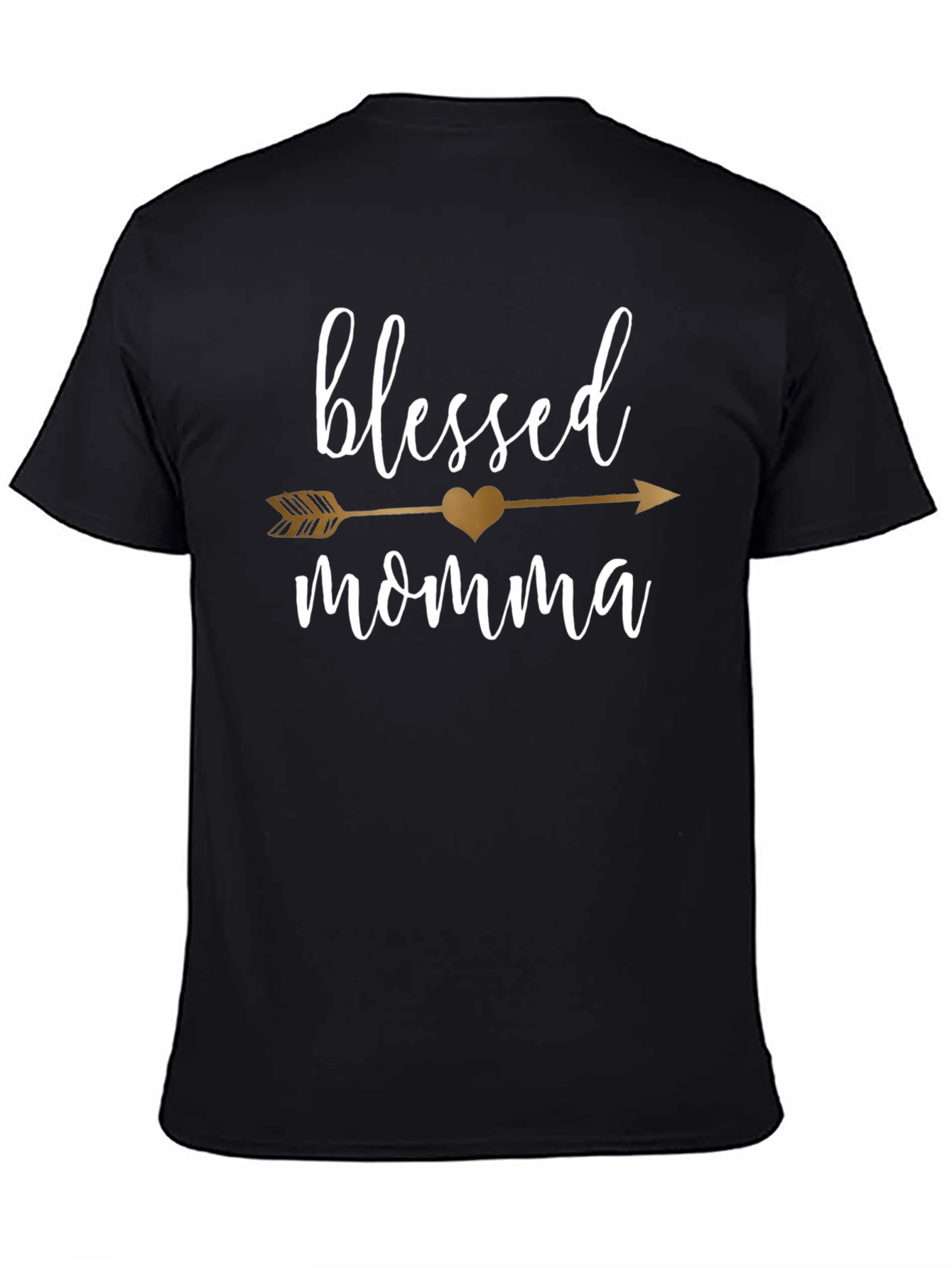 Black Blessed Momma Arrow T-Shirt view 4
