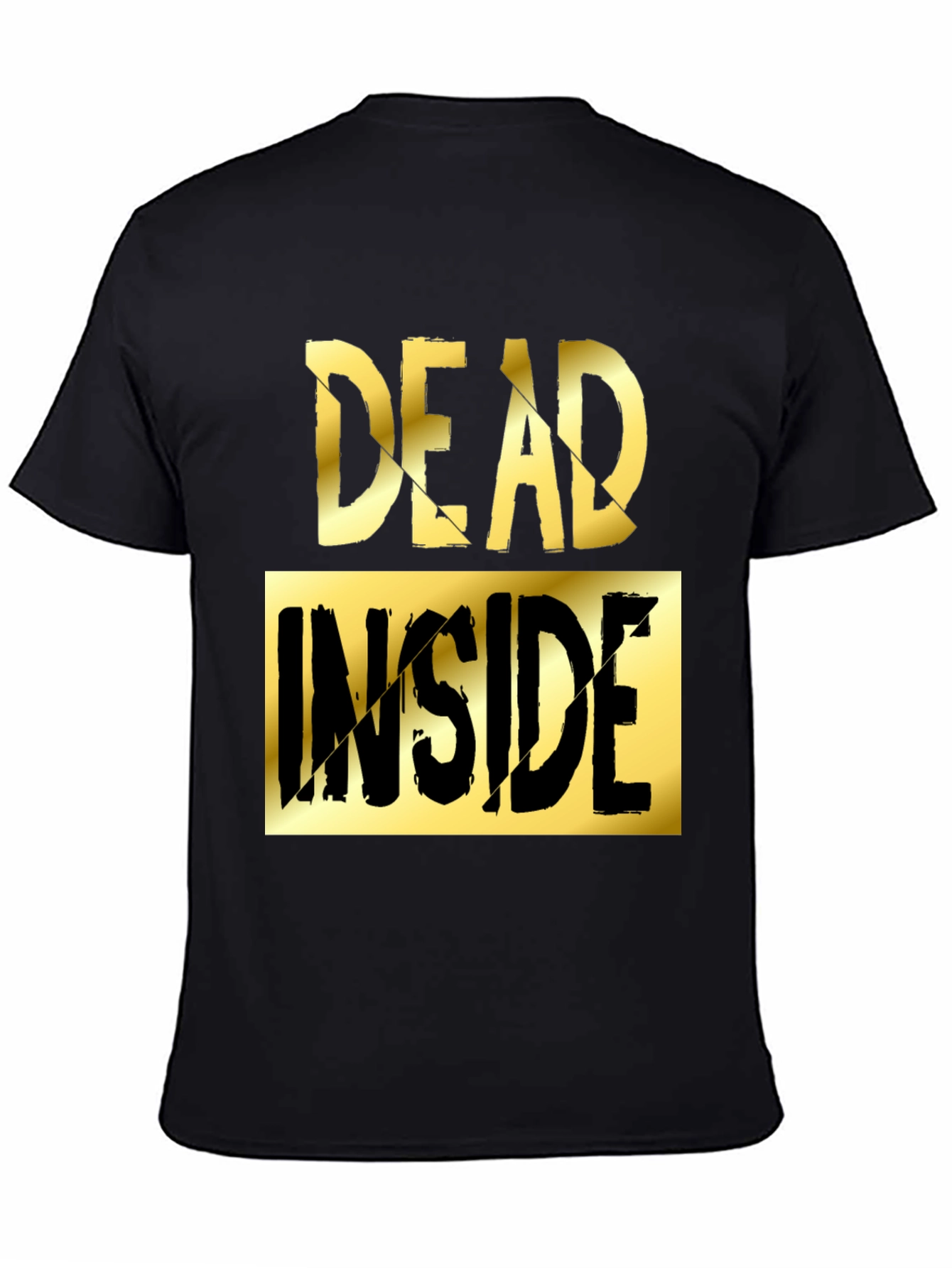 Black Dead Inside Graphic Tee - Men's Novelty T-Shirt view 4