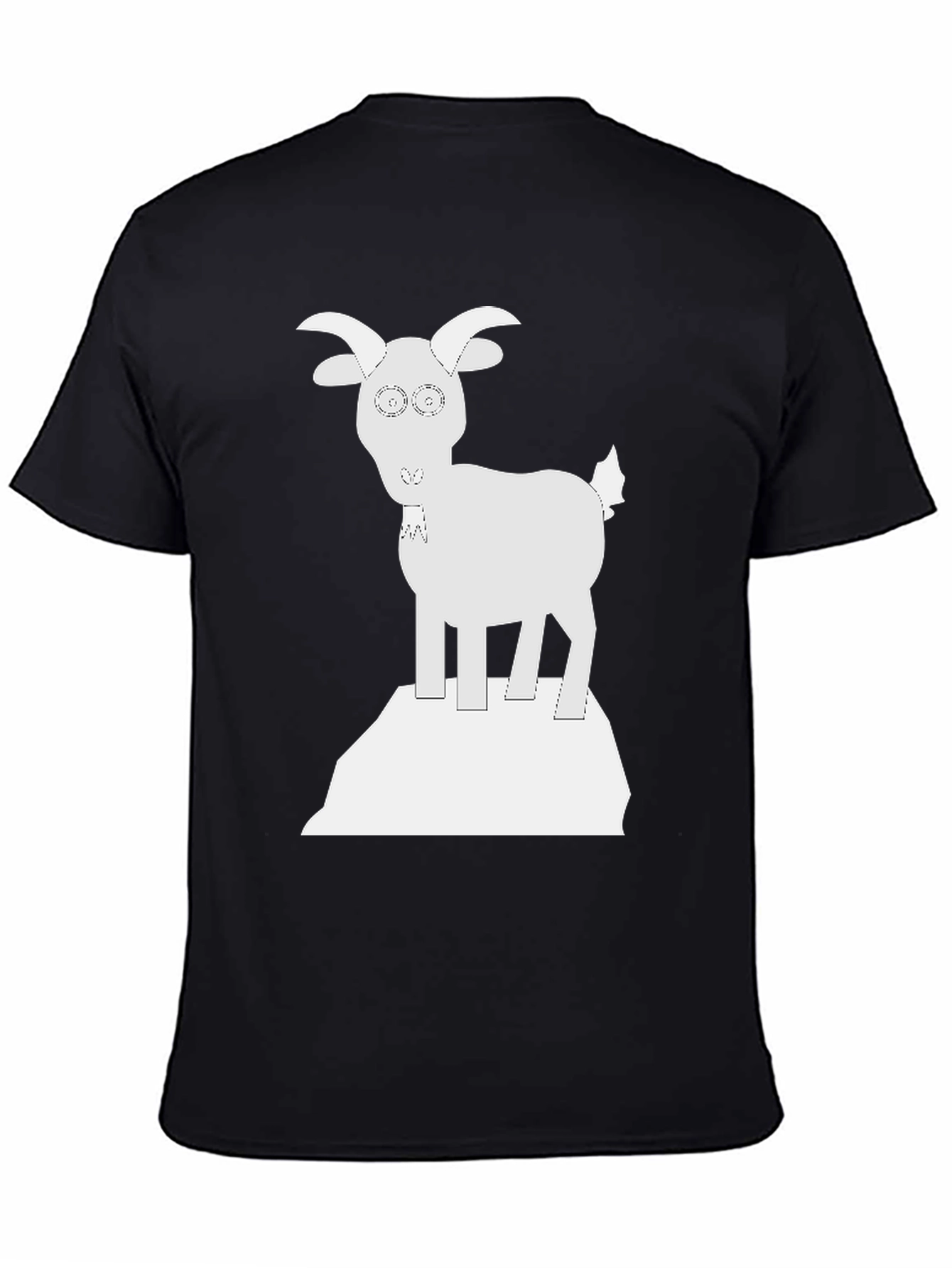 Black Goat on a Rock Graphic Tee - Black view 4