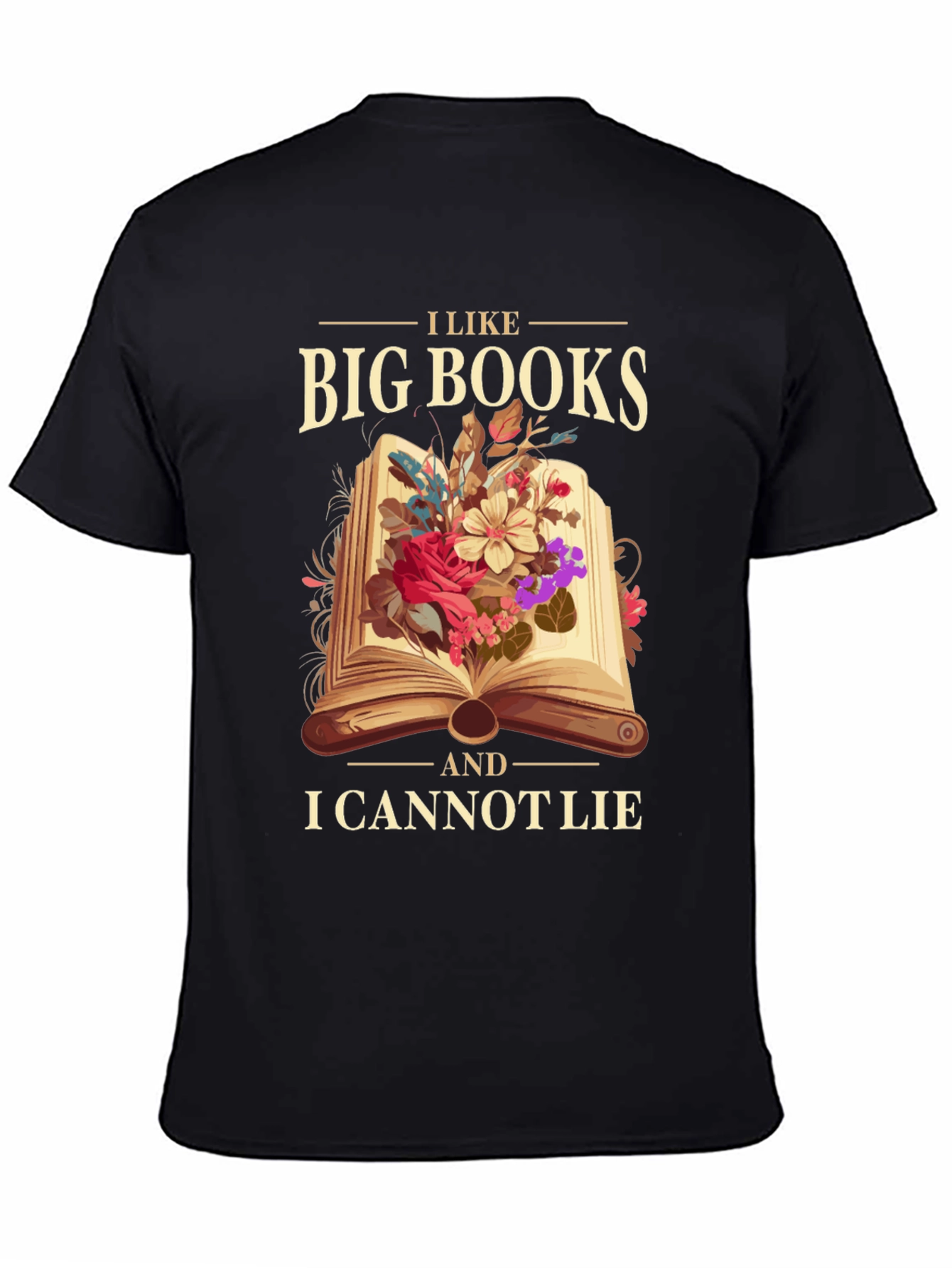 Black I Like Big Books T-Shirt view 4