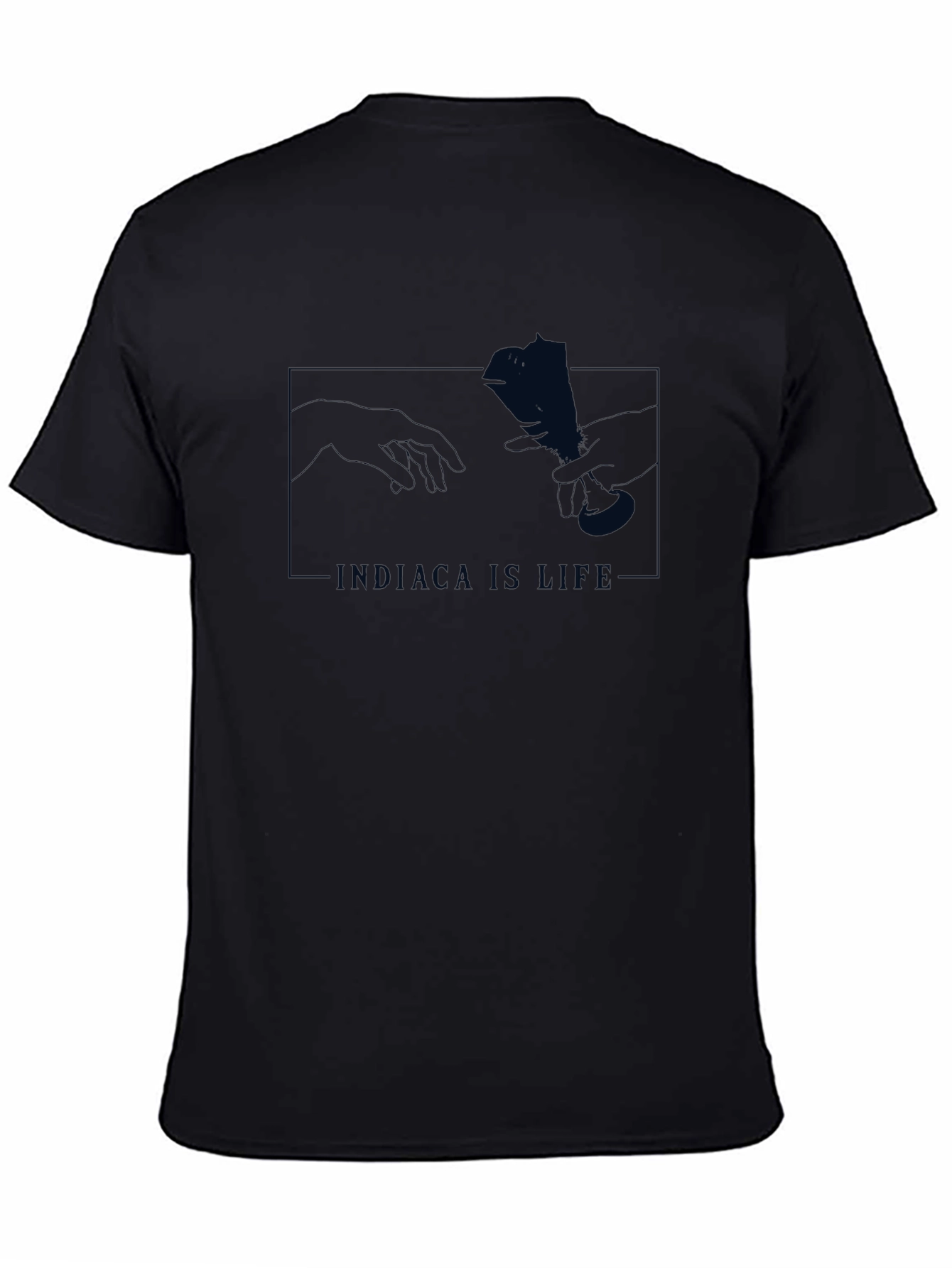 Black Indiaca Is Life Graphic Tee - Black view 4