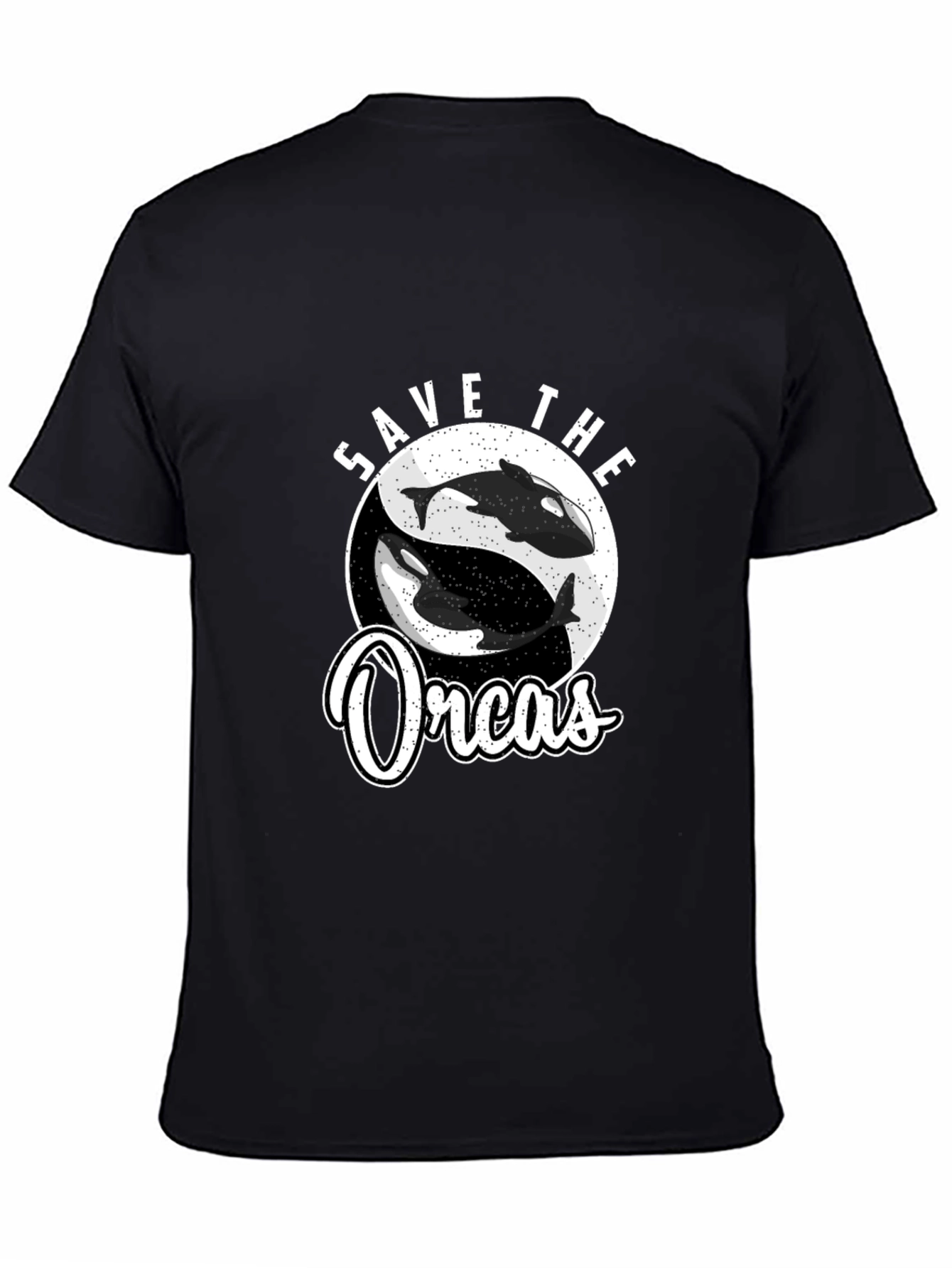 Black Save the Orcas Graphic Tee - Black view 4