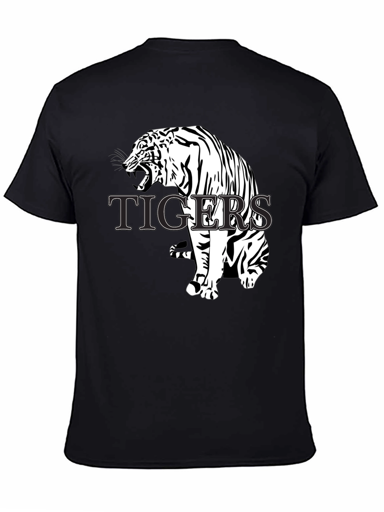 Black Tiger Graphic T-Shirt - Bold Animal Print Tee view 4