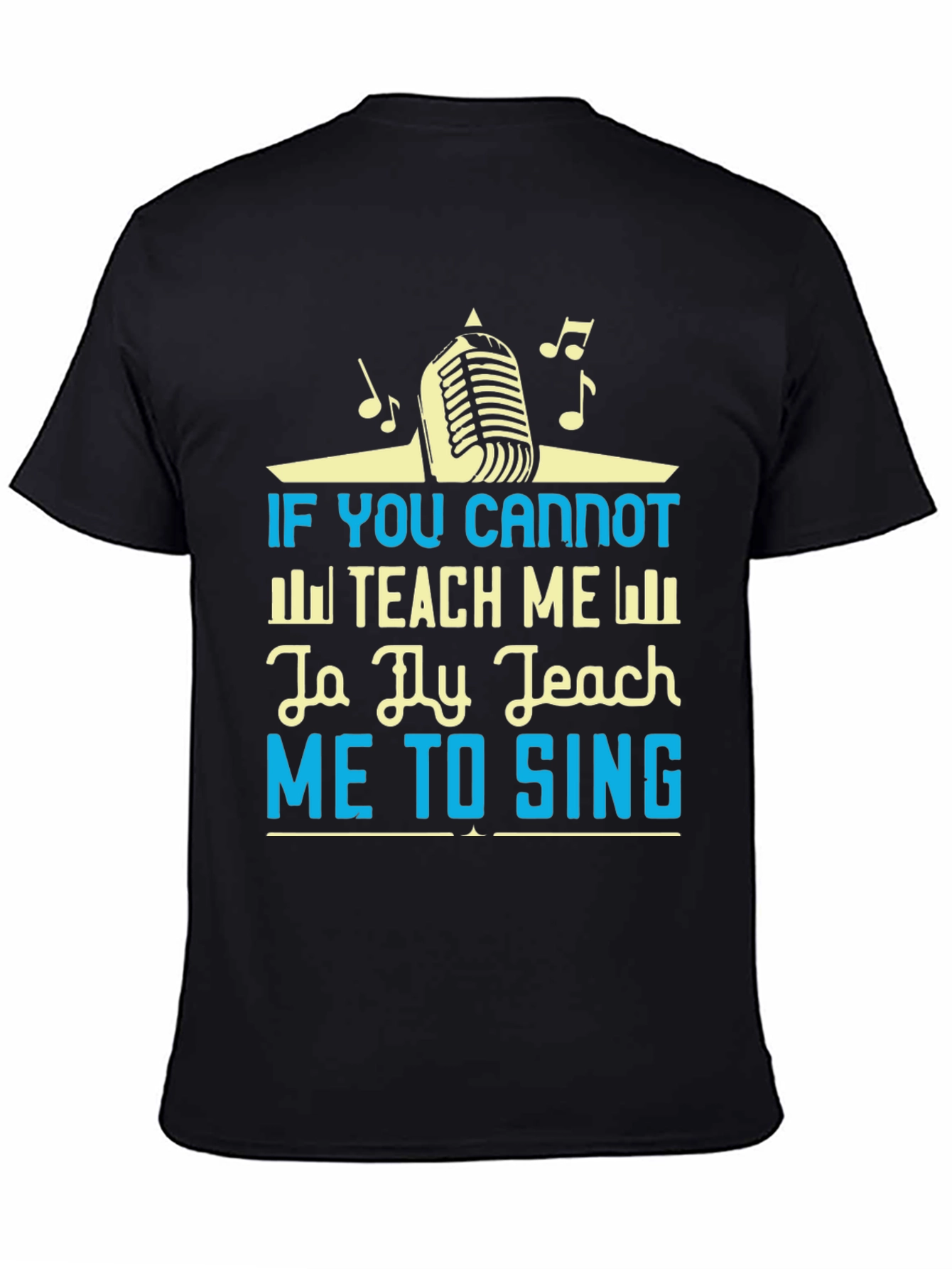 Black Teach Me to Sing Graphic Tee view 4