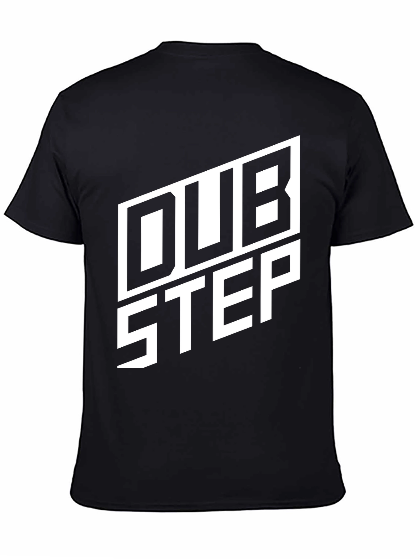 Black Dubstep Graphic Tee - Black Crew Neck view 4