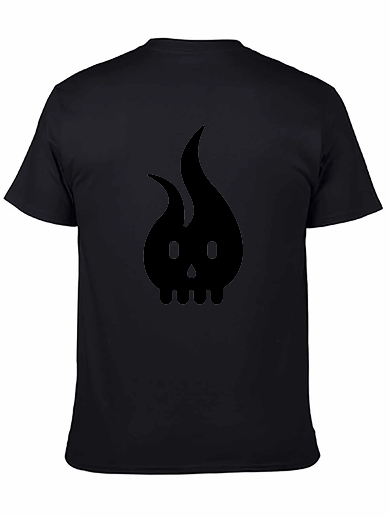 Black Black Skull Flame Graphic Tee - Men's Style view 4