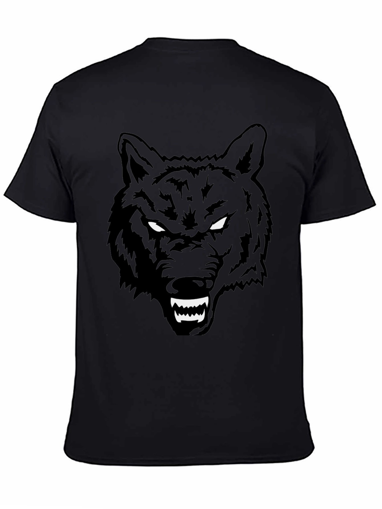 Black Black Wolf Graphic Tee - Men's Short Sleeve Shirt view 4