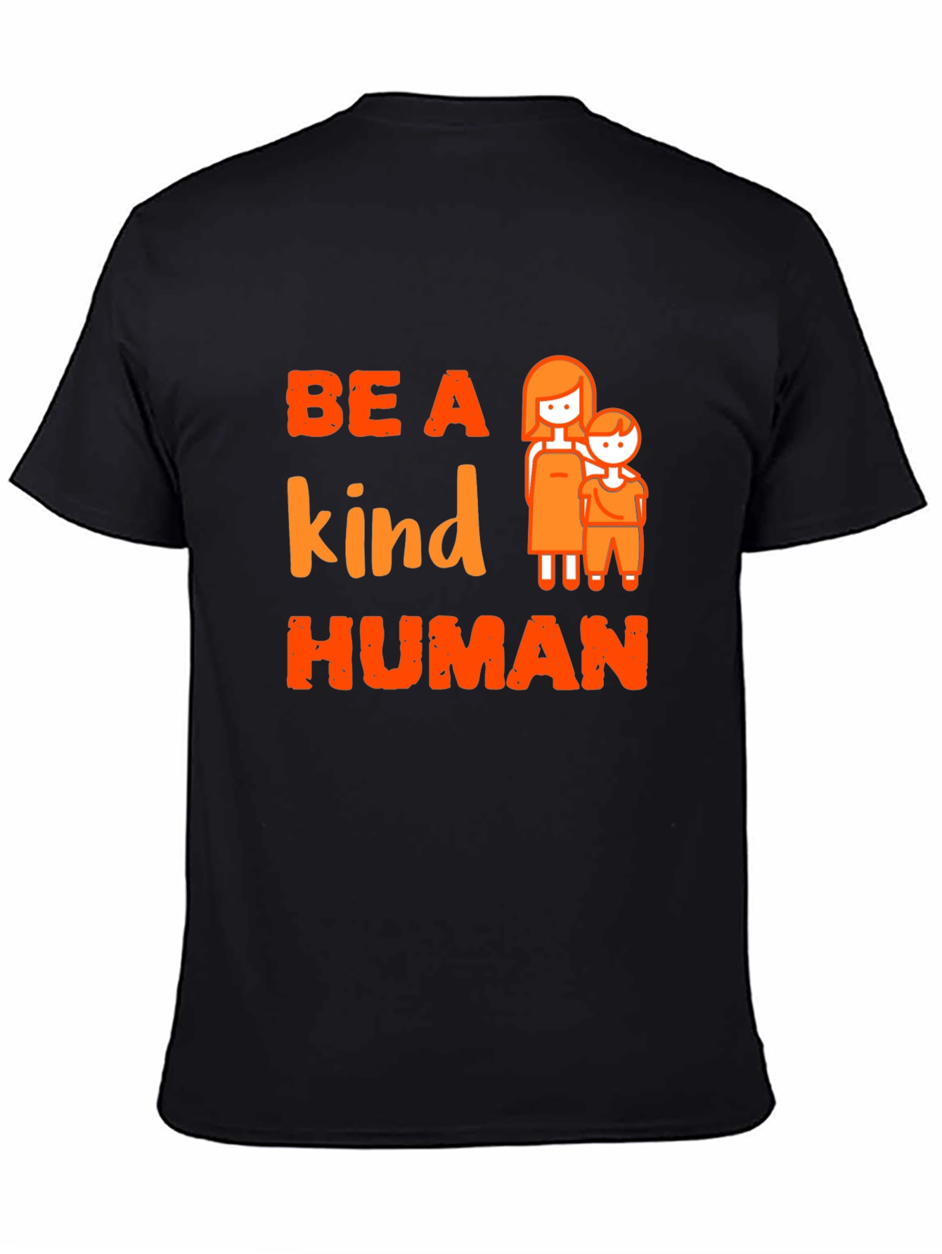 Black Be a Kind Human Graphic Tee view 4