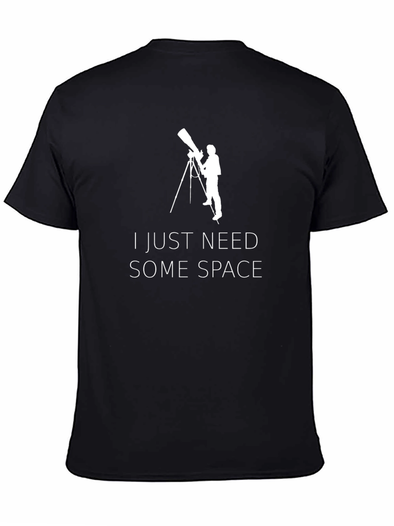 Black I Just Need Some Space T-Shirt view 4