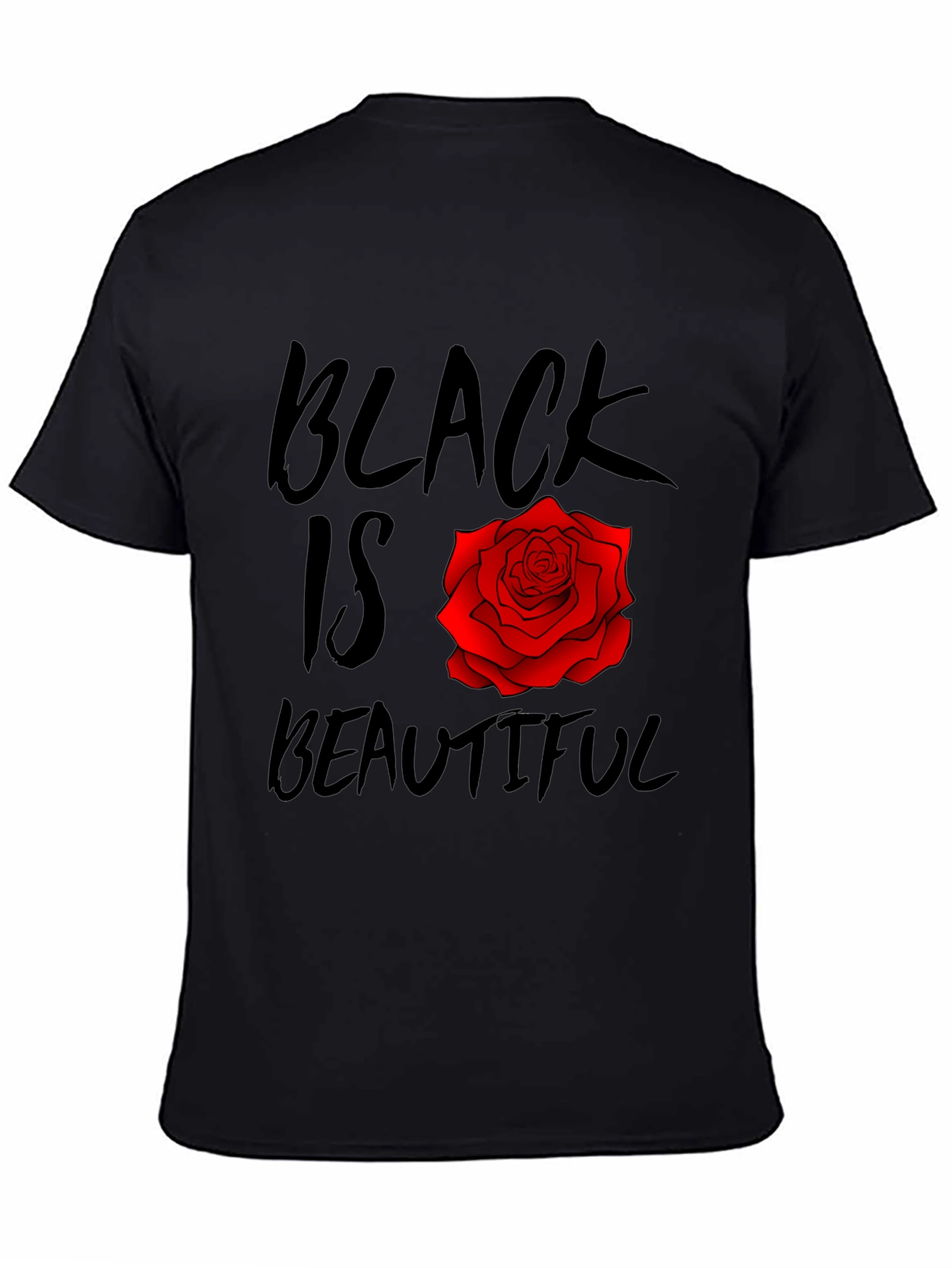 Black Black Is Beautiful Rose T-Shirt view 4